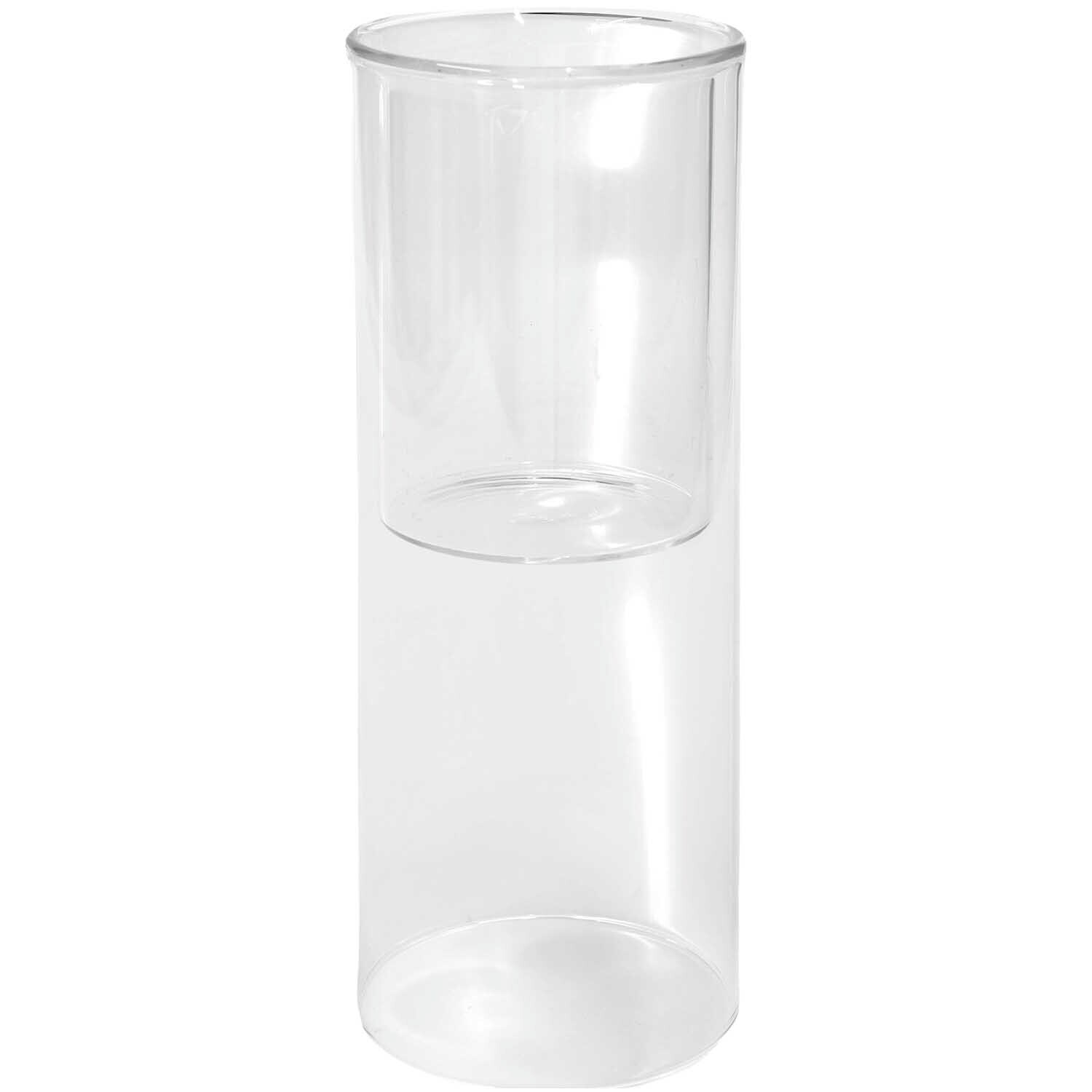 Glas-Windlicht von Rico Design, zylindrisch, transparent, ideal für Kerzen, Ø9,5cm.