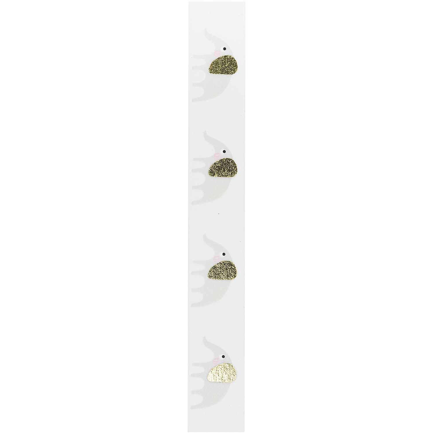 Paper Poetry Tape Hello Baby Elefanten zeigt goldene Elefantenmotive auf weißem Hintergrund. Ideal für kreative Bastelprojekte. Marke: Rico Design.