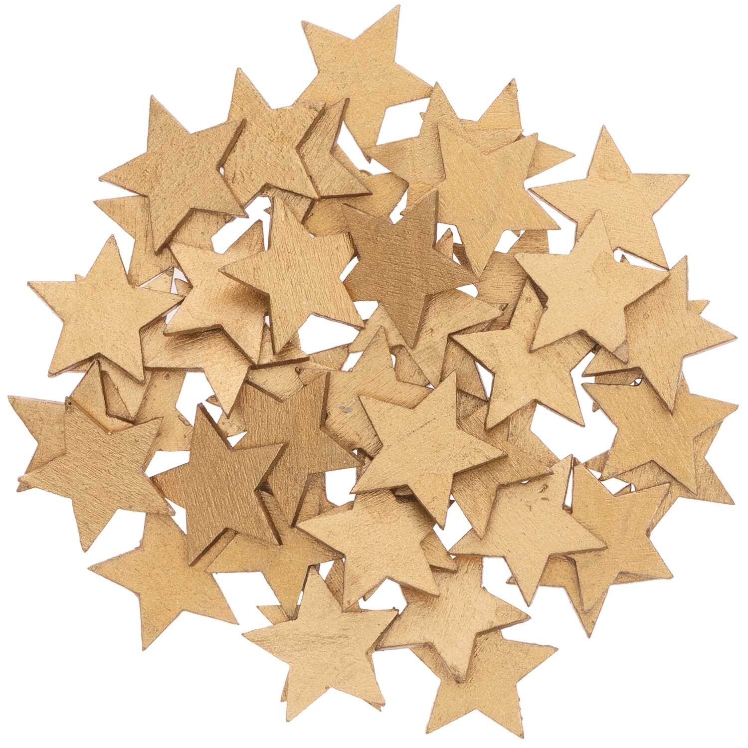 Holzstreu Stern 20x19mm 48 Stück Farbe gold von Rico Design Holzstreu Stern 20x19mm 48 Stück von Rico Design in goldener Farbe, ideal für Dekorationen.