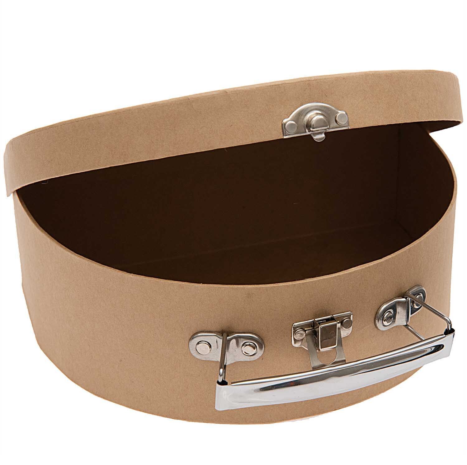 Koffer aus Pappe halbrund natur von Rico Design