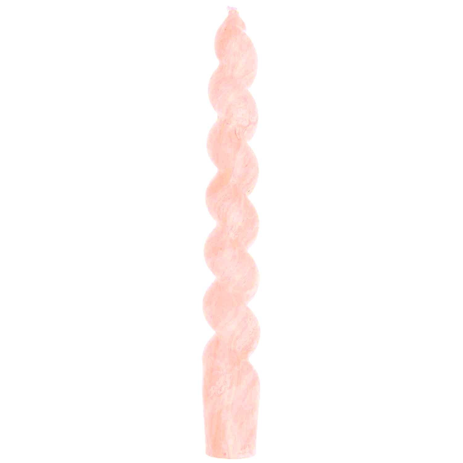 Spiralkerze marmoriert 2,4x18,5cm Farbe Lachs von Rico Design Spiralkerze marmoriert 2,4x18,5cm von Rico Design in Lachsfarbe, elegant gedrehtes Design.