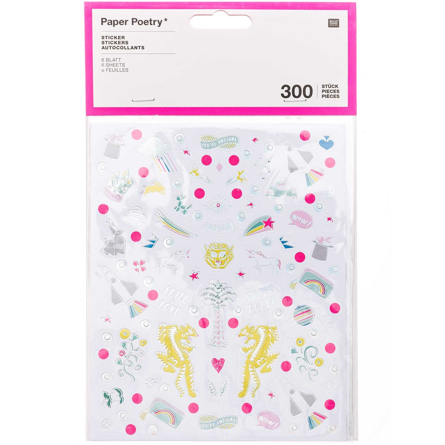 Paper Poetry Sticker Wonderland 6 sheets from Rico Design