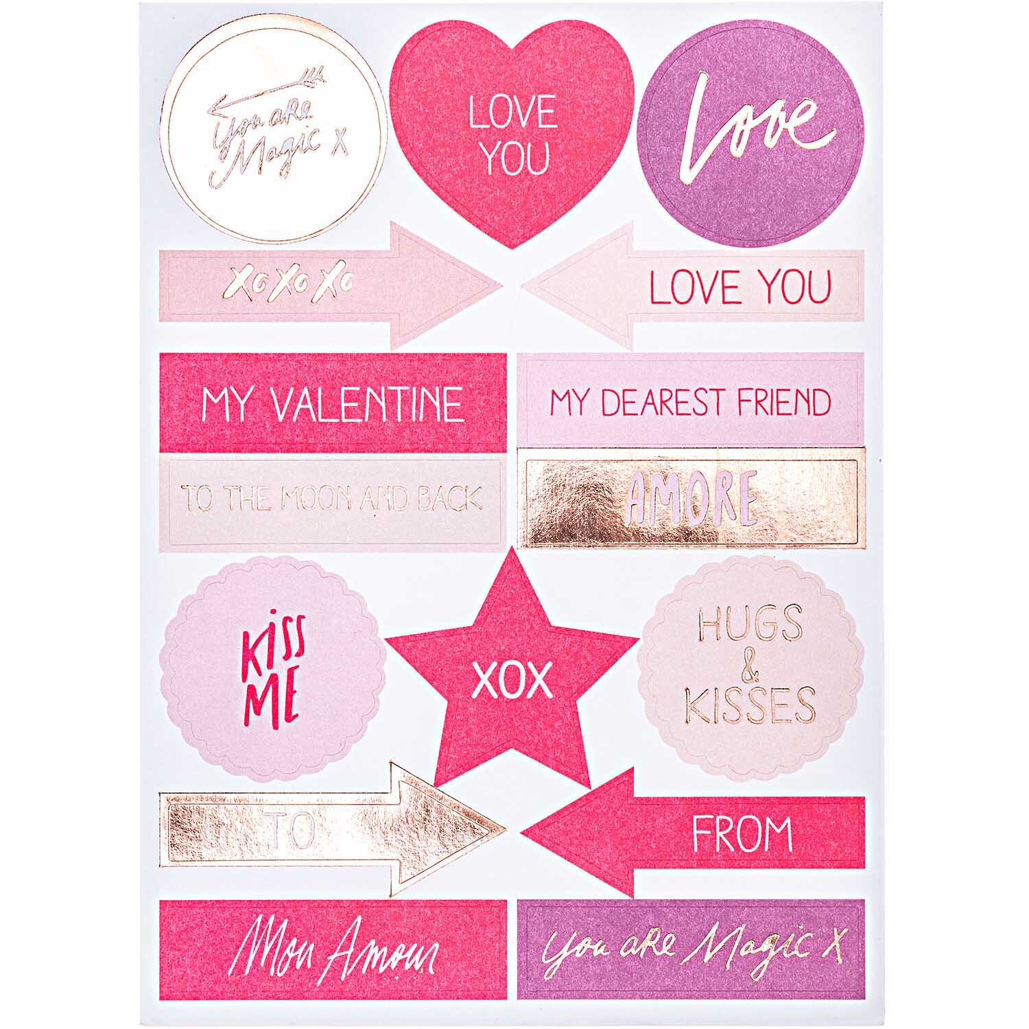Paper Poetry Grußkartenset It must be love Herz pink von Rico Design Paper Poetry Grußkartenset mit rosa Herzmotiven und romantischen Botschaften, ideal für Valentinstag.