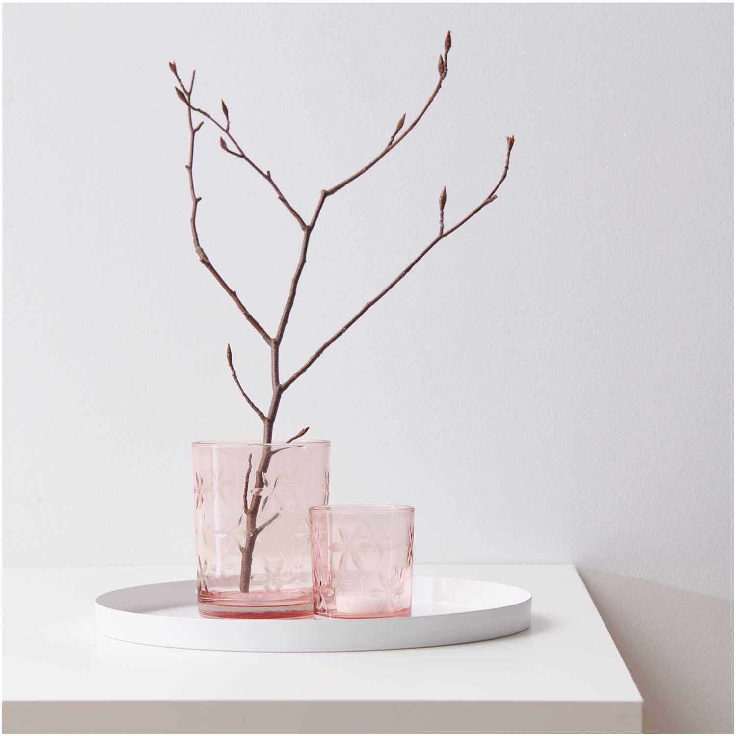 Glaswindlicht transparent-rosa von Rico Design