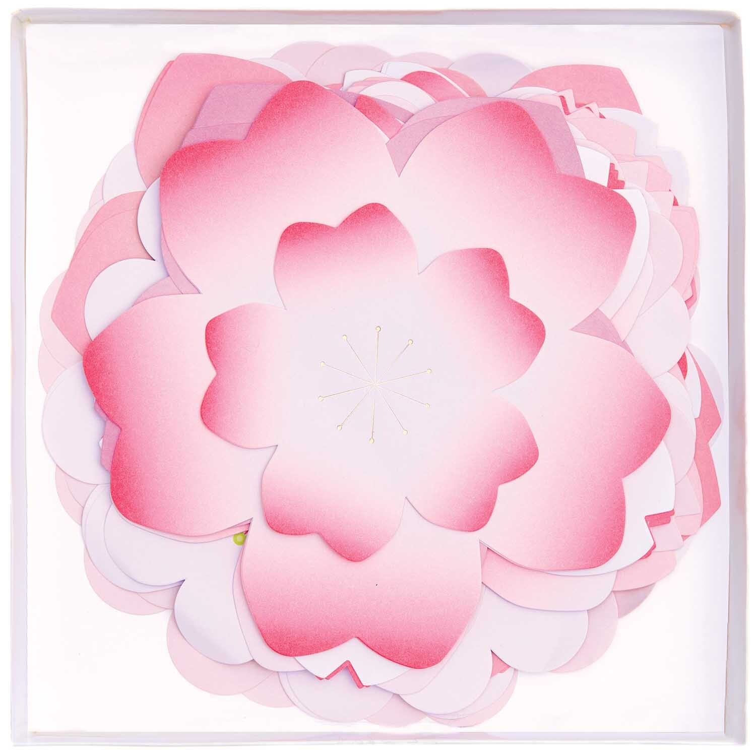 Paper Poetry Papierblüten Luxury Sakura, rosa Blüten in verschiedenen Größen, 60 Stück.
