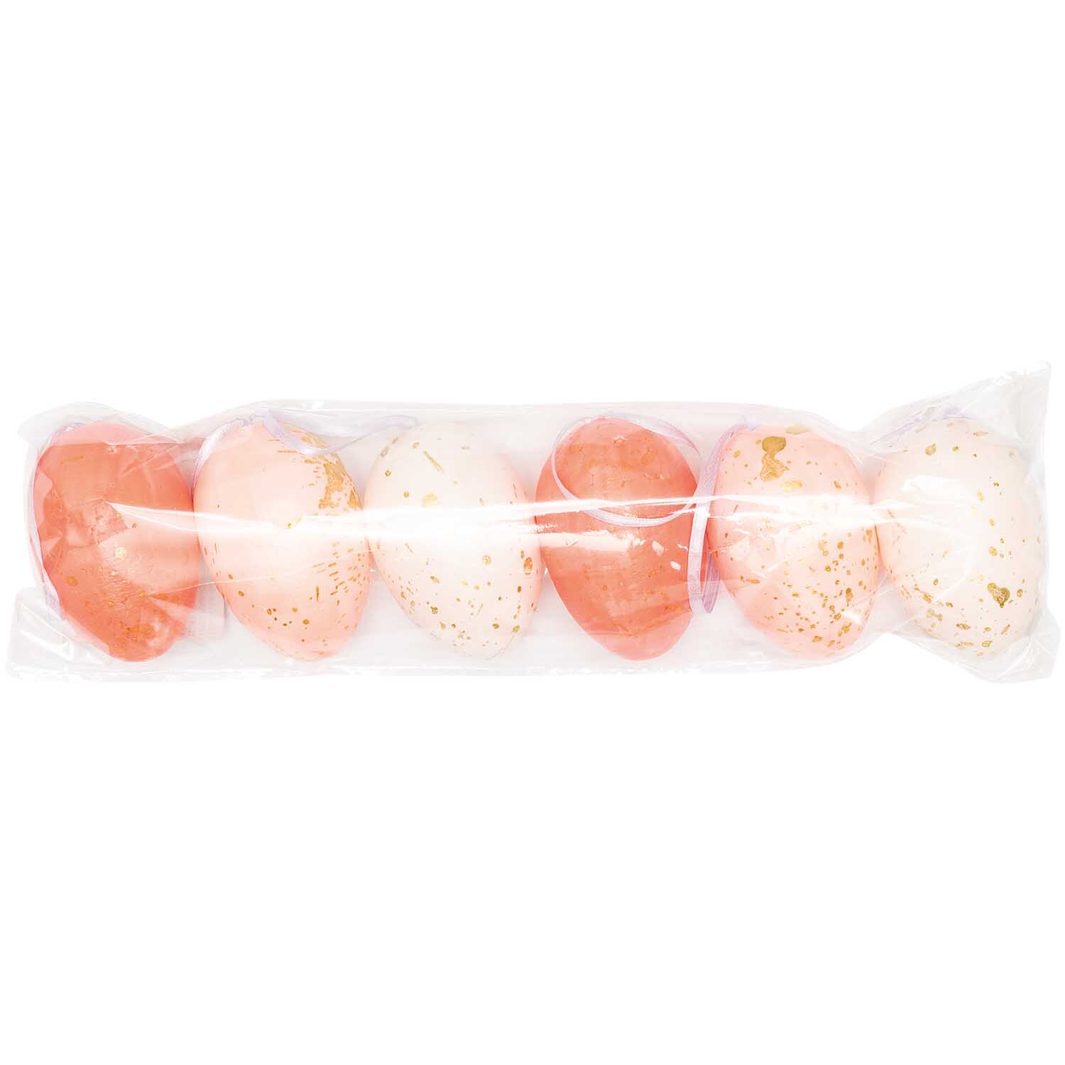 Eier zum Hängen rosa-gold Mix 6cm 6 Stück von Rico Design