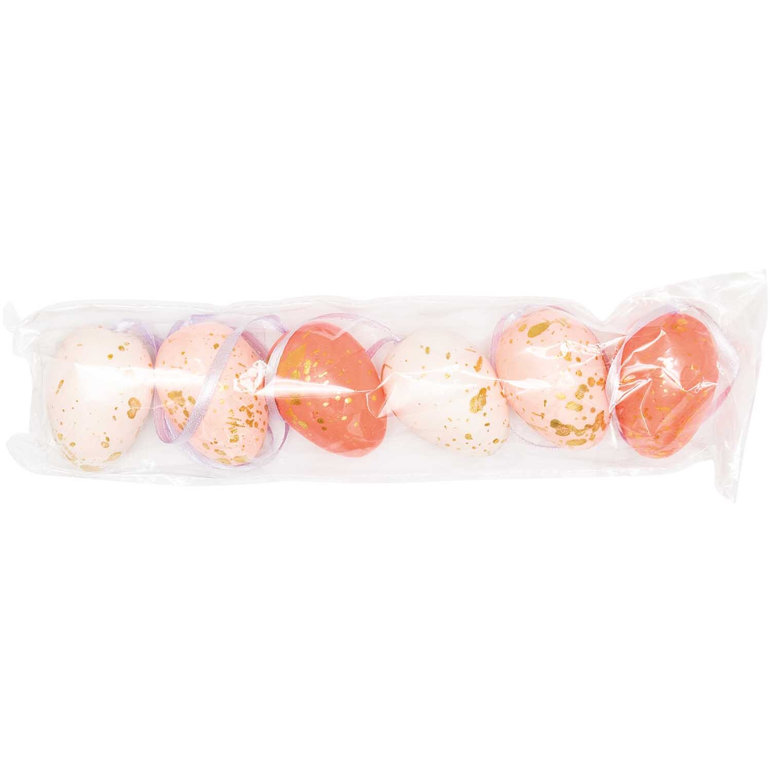Eier zum Hängen rosa-gold Mix 4cm 6 Stück von Rico Design