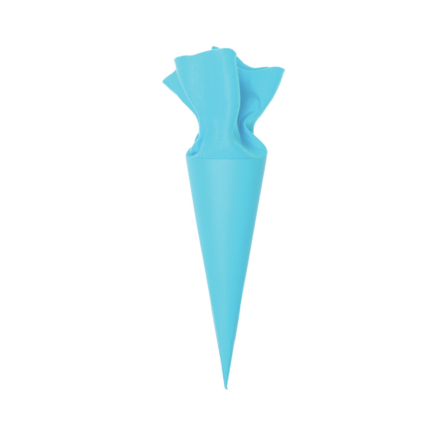 Schultüte Rohling mit Filzverschluss 35cm Farbe Türkis von Rico Design Schultüte Rohling mit Filzverschluss in leuchtendem Türkis, 35cm, von Rico Design, ideal für den Schulanfang.