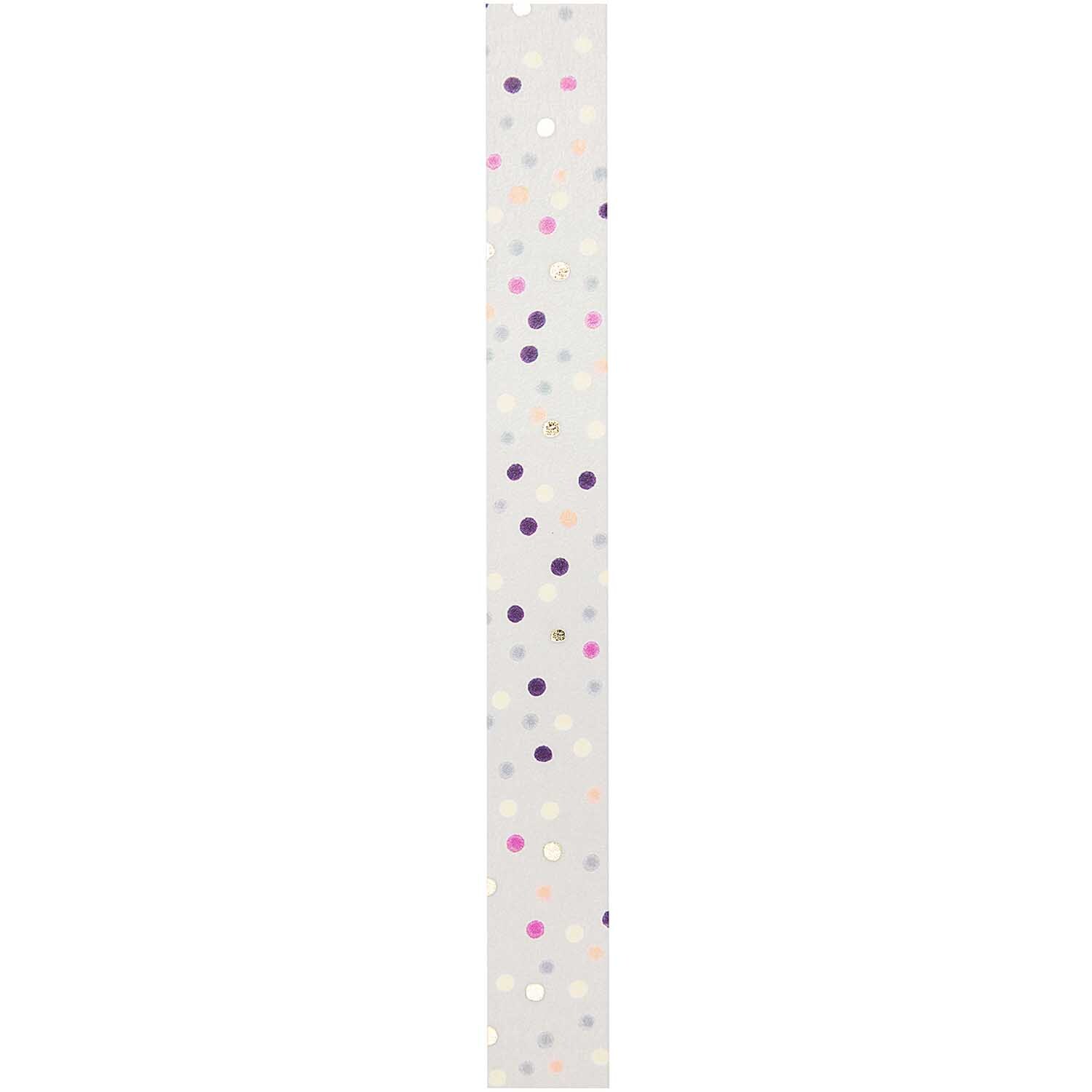 Paper Poetry Tape Crafted Nature Punkte blau 1,5cm 10m von Rico Design Paper Poetry Tape Crafted Nature mit bunten Punkten auf hellem Hintergrund, 1,5 cm breit, 10 m lang.