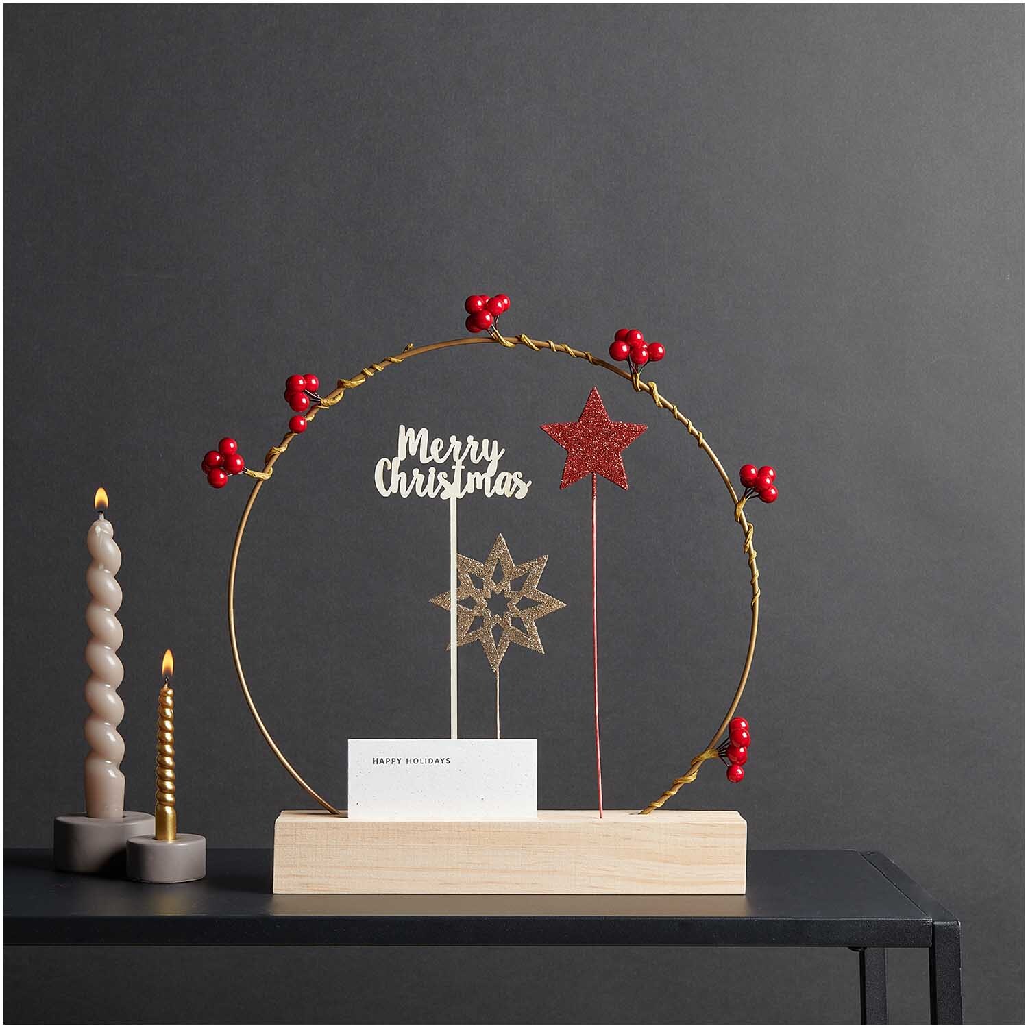 Holzpicker Merry Christmas 25,7x7,8cm von Rico Design
