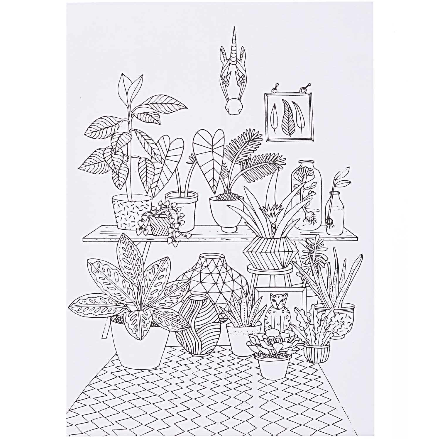 Paper Poetry Postkartenblock Hygge Plants 12,5x17,6cm von Rico Design