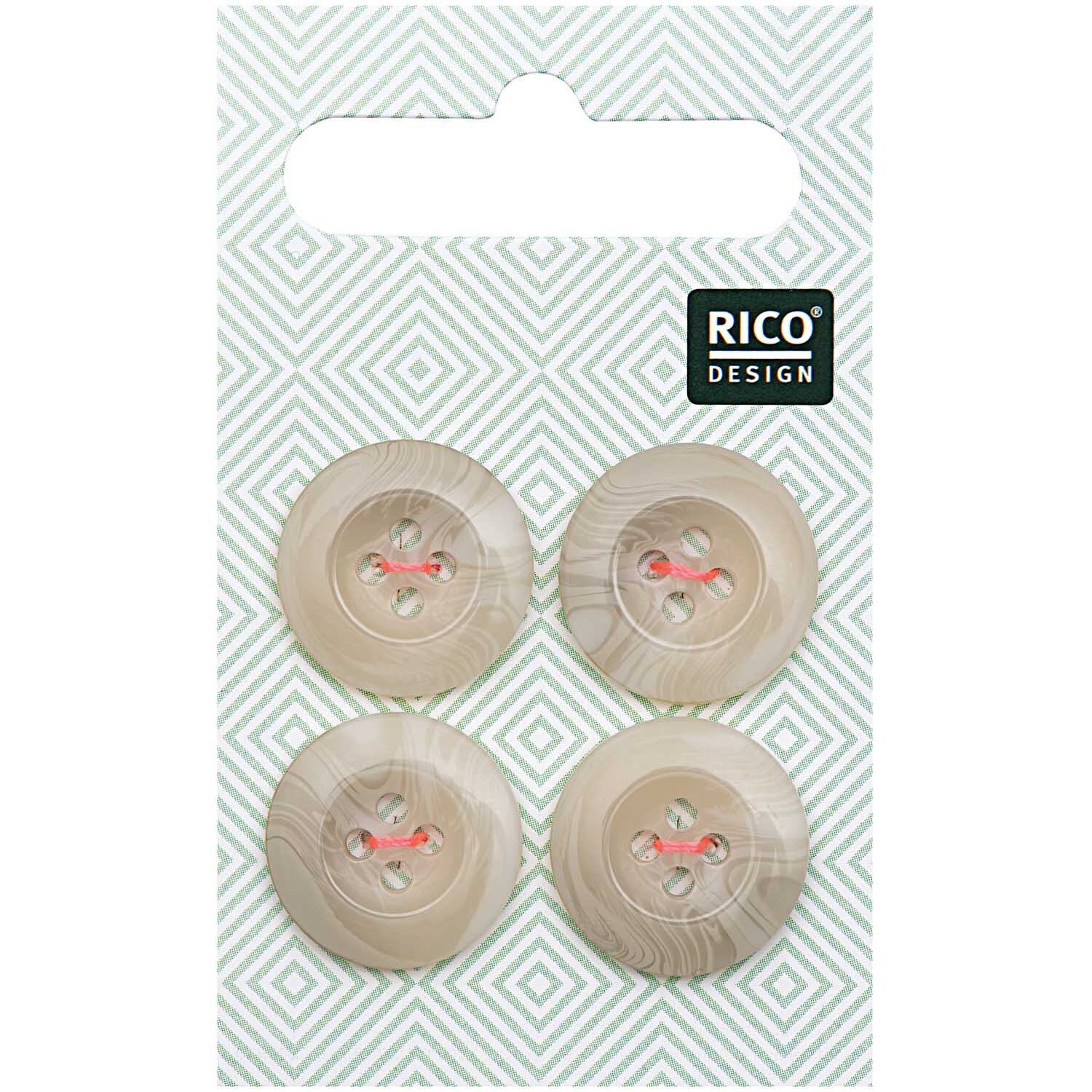 Button beige 1.7cm textured