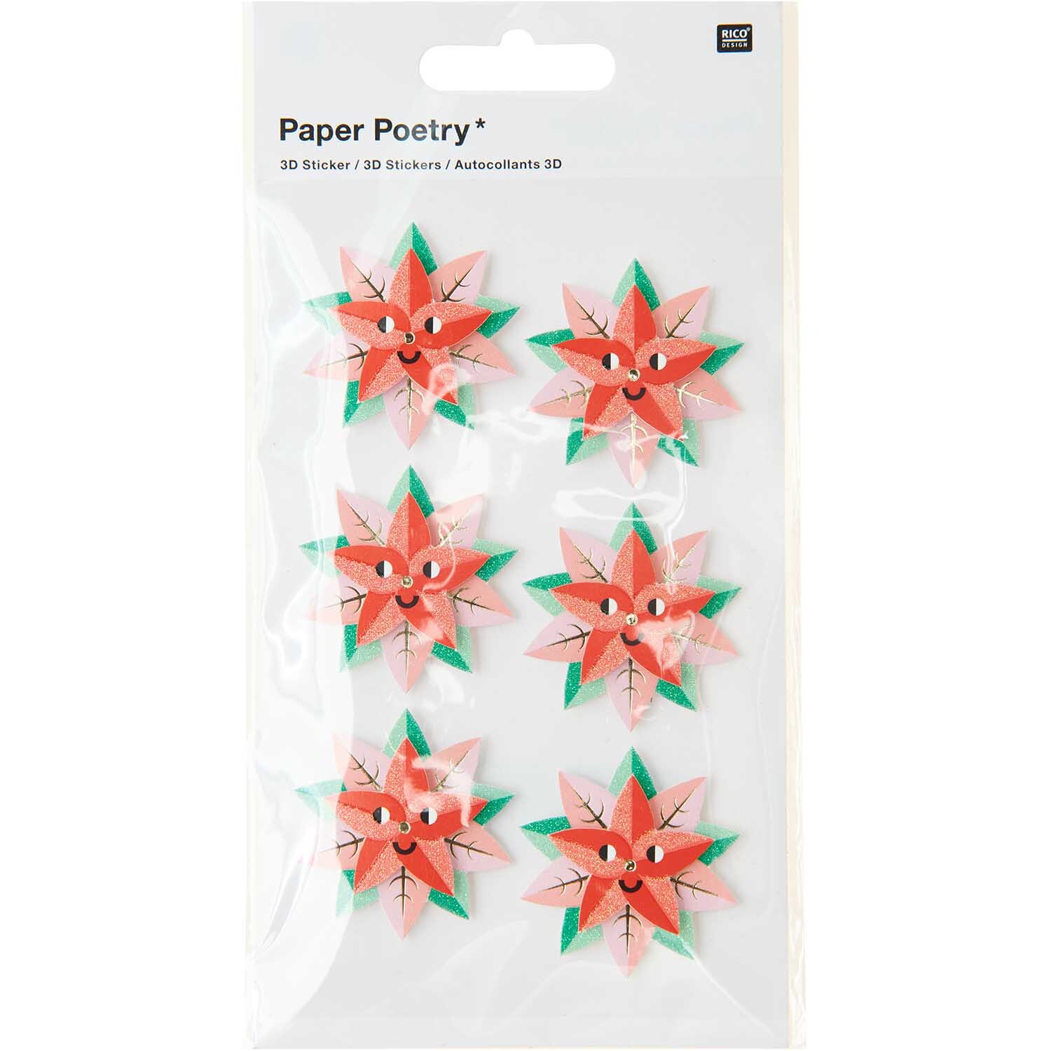 Paper Poetry 3D Sticker Weihnachtsstern von Rico Design