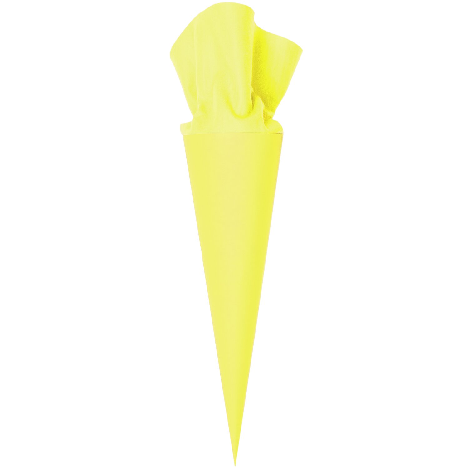 Schultüte Rohling mit Filzverschluss 70cm Farbe Gelb von Rico Design Schultüte Rohling mit Filzverschluss in leuchtendem Gelb von Rico Design, 70 cm lang. Ideal für kreative Bastelprojekte.