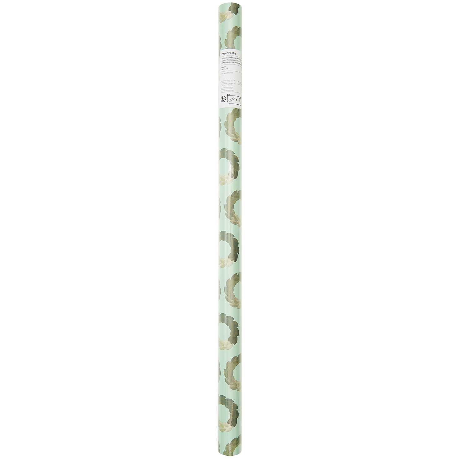 Paper Poetry Geschenkpapier Kränze grün 70cm 2m 80g/m² von Rico Design