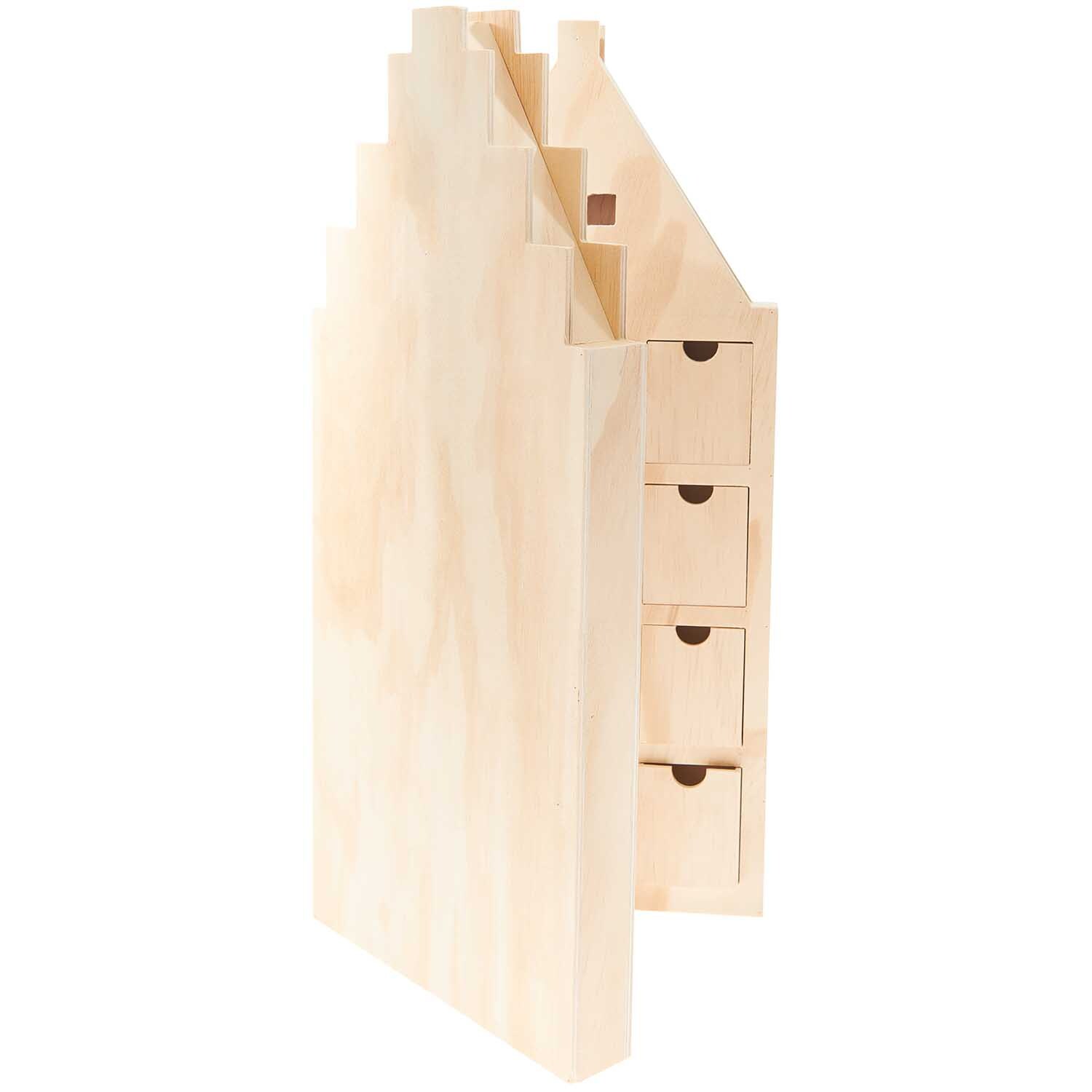 Adventskalender Haus aus Holz 46,5x51x5cm von Rico Design