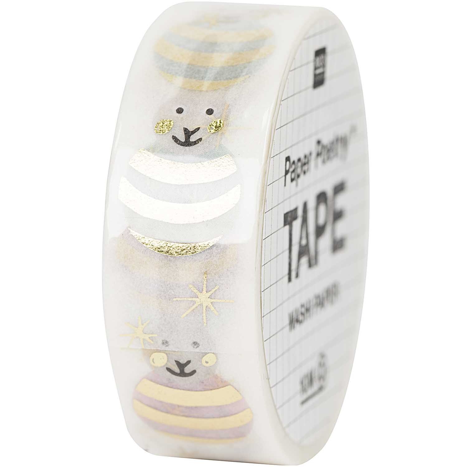 Paper Poetry Tape Hello Baby Rasselhase 1,5cm 10m von Rico Design