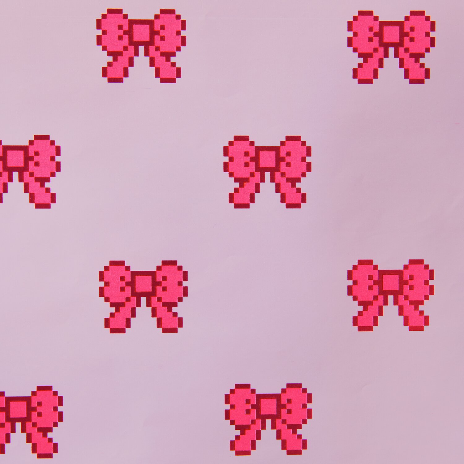 Geschenkpapier Pixel Schleifen Rosa 200x70cm 80g/m² von Rico Design Geschenkpapier Pixel Schleifen Rosa mit pixeligen Schleifen auf rosa Hintergrund, 200x70cm, 80g/m².