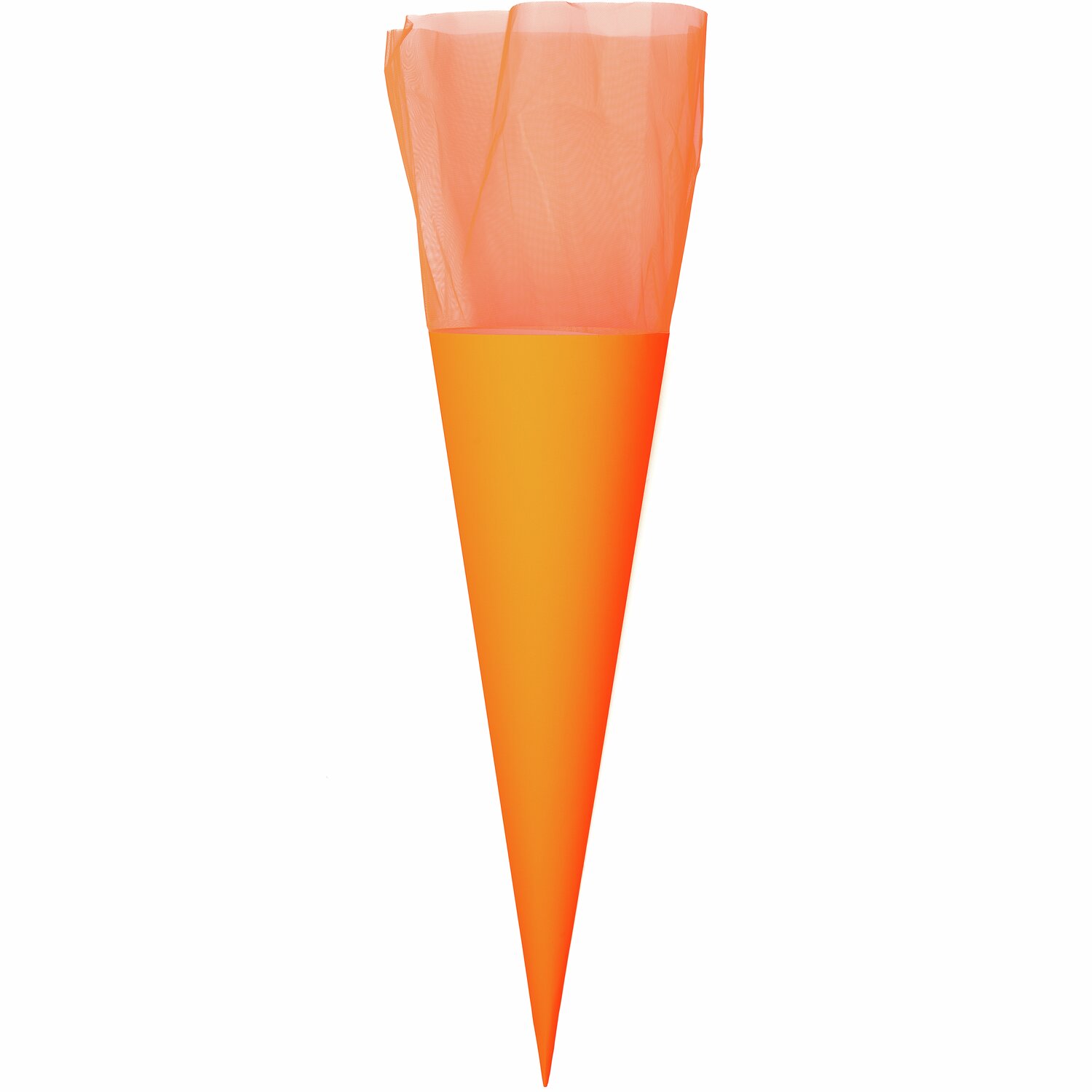 Schultüte Rohling mit Tüllverschluss Neon 70cm Farbe Neon Orange von Rico Design