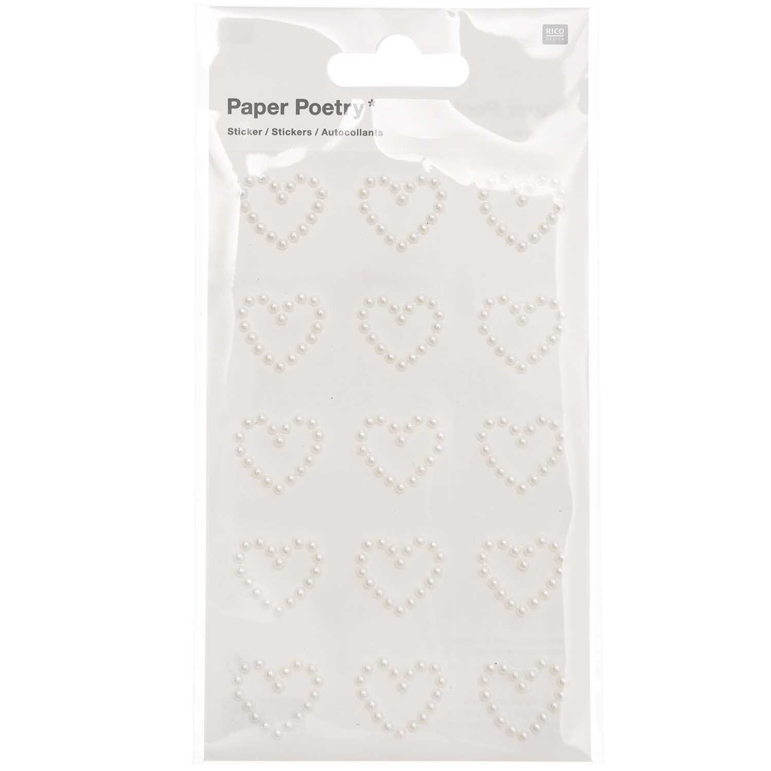 Paper Poetry Perlensticker Herzen M von Rico Design