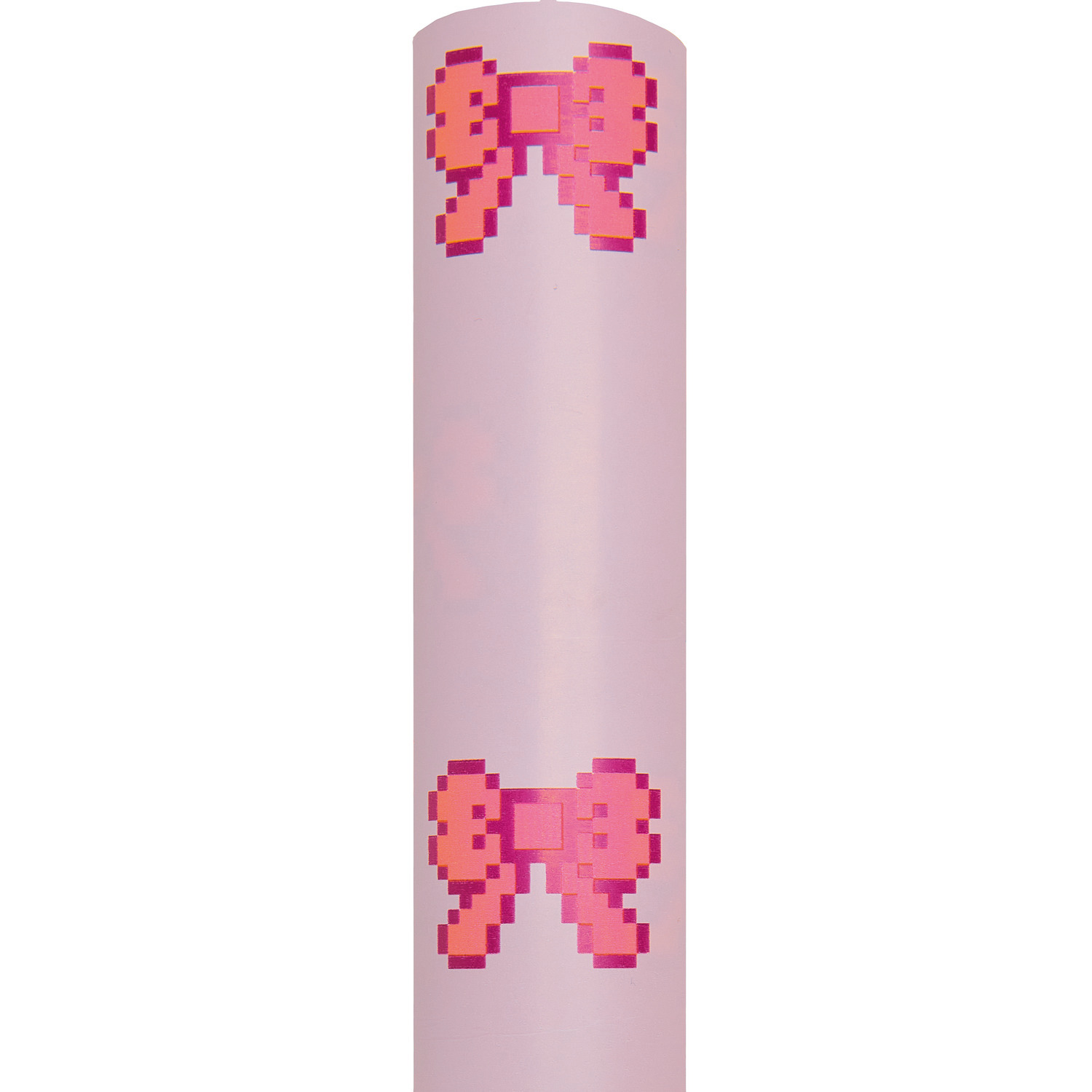 Geschenkpapier Pixel Schleifen Rosa mit pixeligen Schleifenmotiven, 200x70cm, 80g/m², von Rico Design.