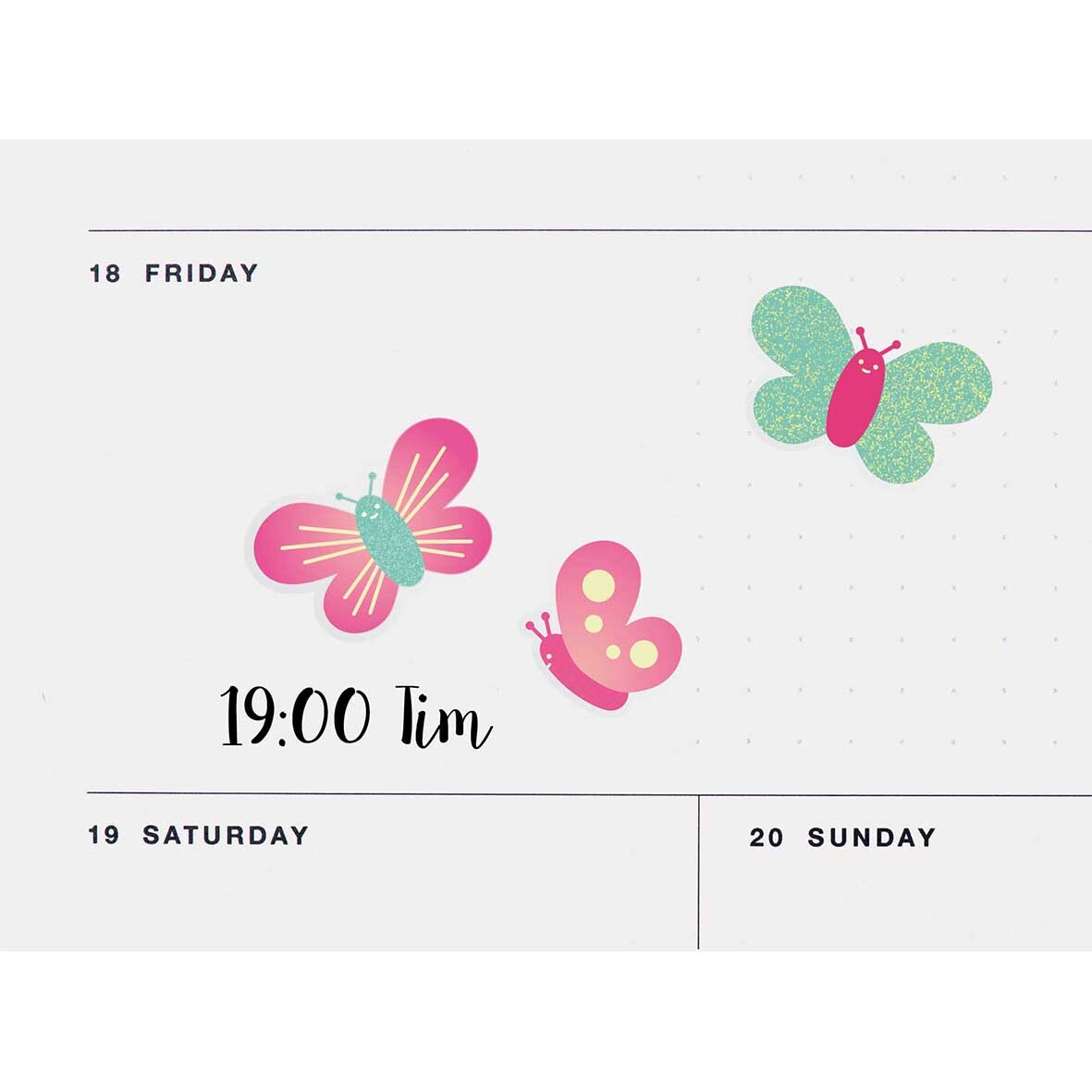 Paper Poetry Gelsticker Schmetterlinge von Rico Design