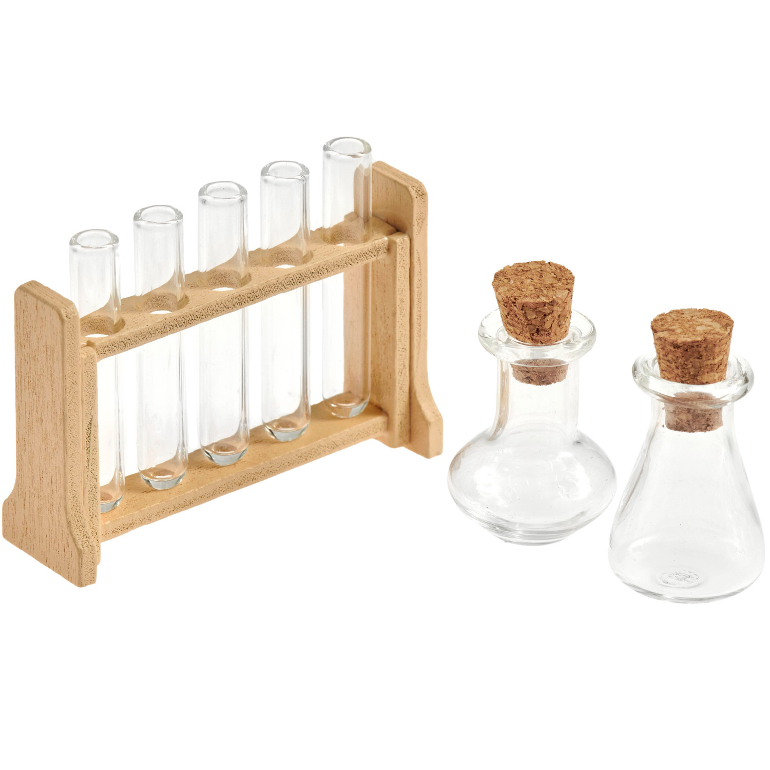Miniatur Labor Set: Ein detailliertes Modell eines Labors mit Instrumenten von Rico Design, ideal für Sammler.
