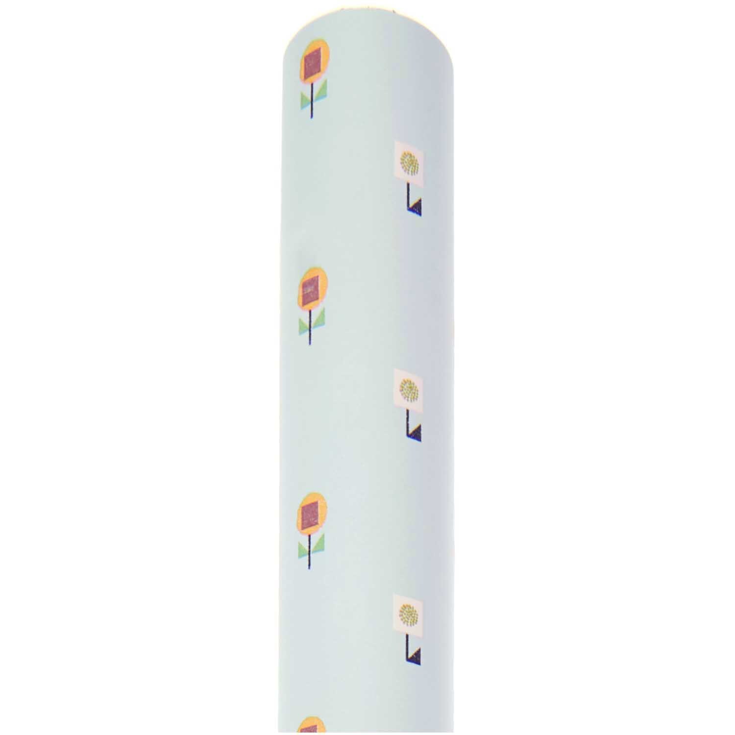 Geschenkpapier Blumen Blau mit floralem Muster, ideal für kreative Verpackungen. Hochwertig von Rico Design.