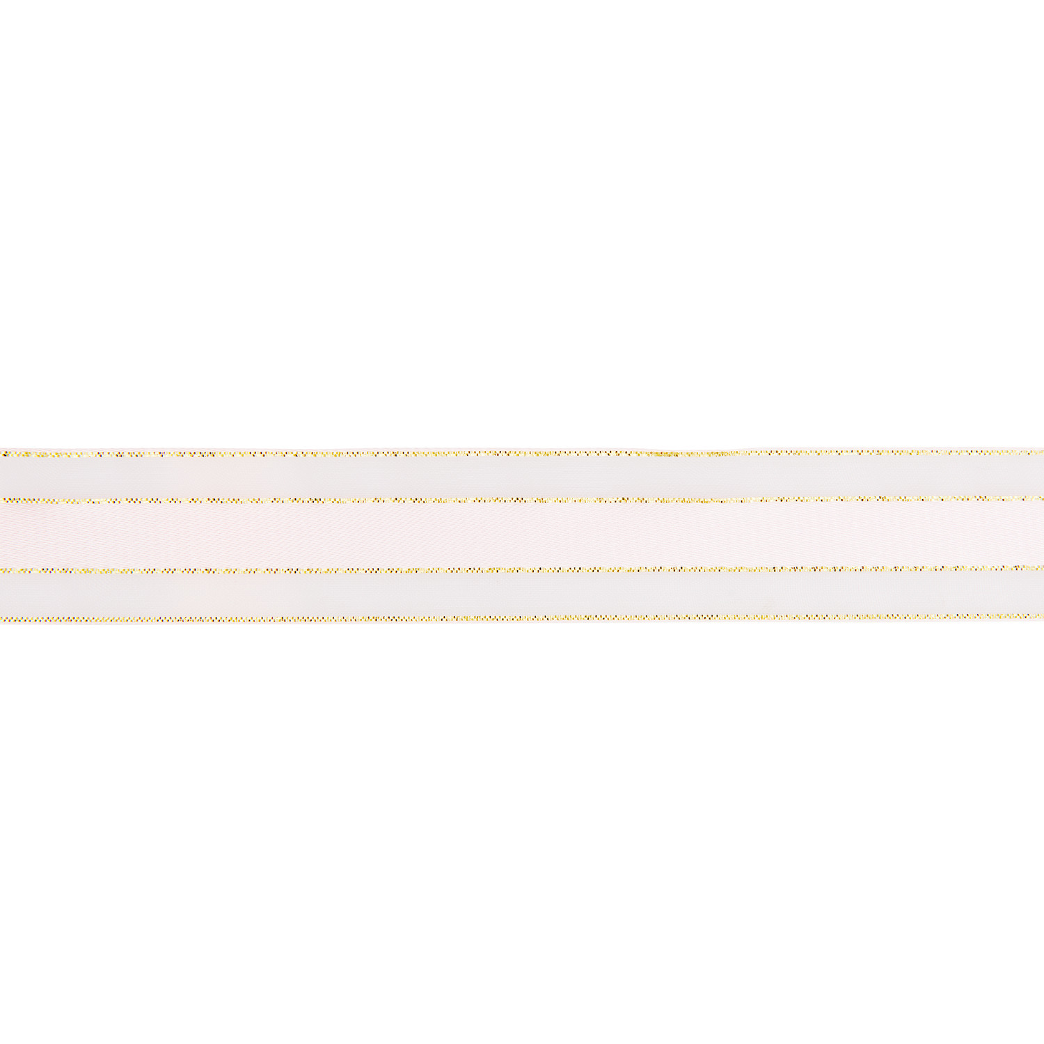 Organzaband Rosa/Gold breit 25mmx3m von Rico Design Organzaband Rosa/Gold breit von Rico Design, 25mm x 3m, zeigt zartes Band mit goldenen Akzenten.