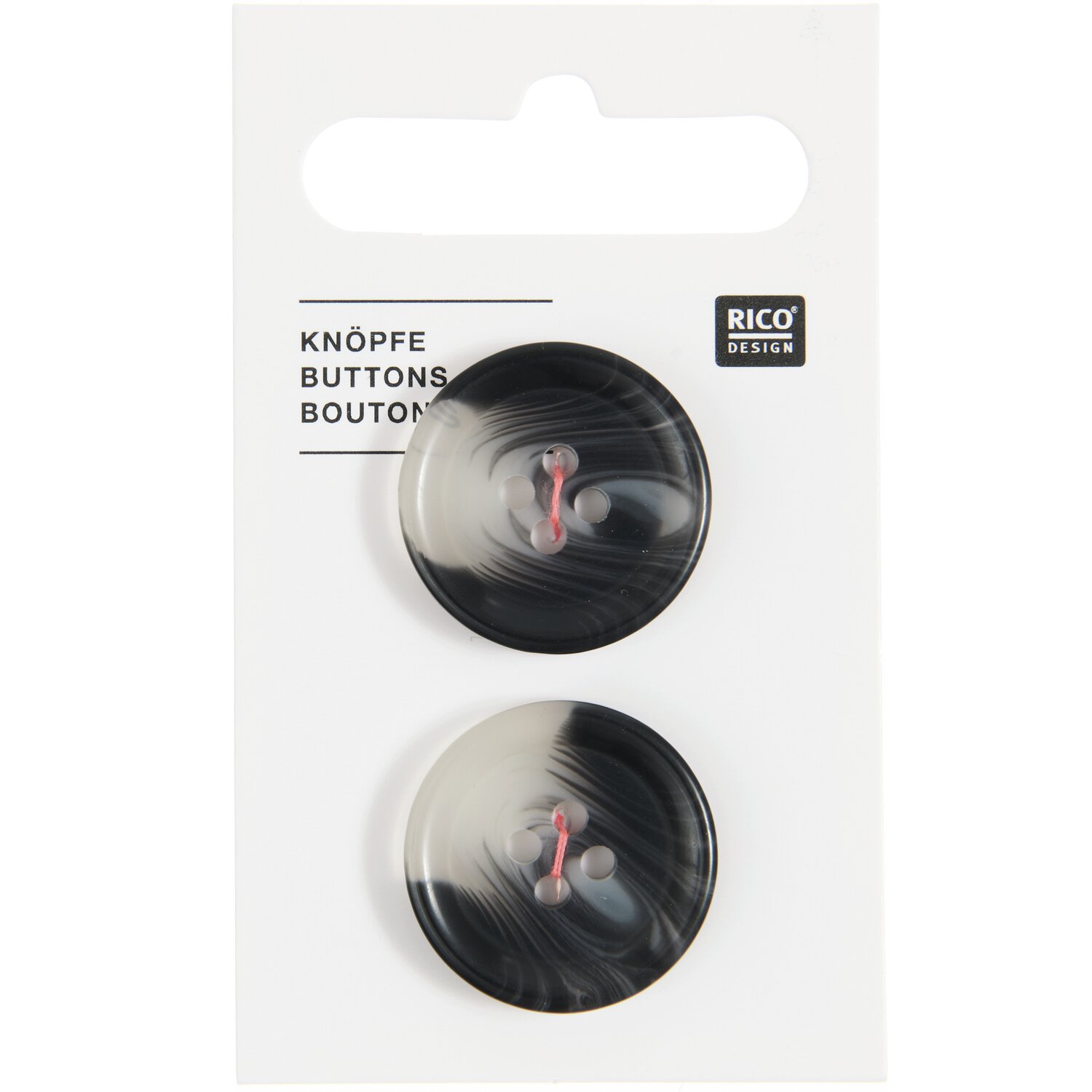 Bouton gris 2,2cm structuré from Rico Design