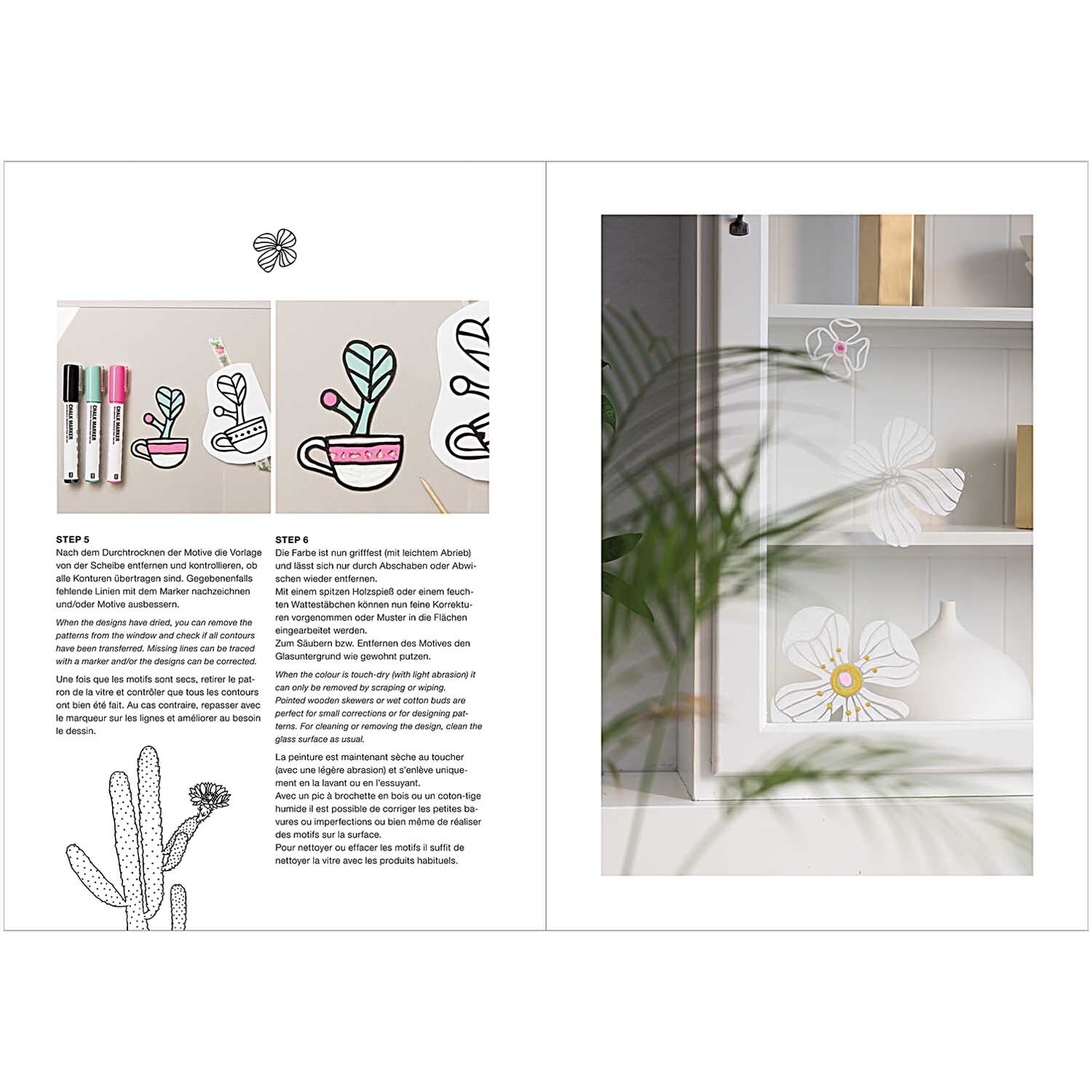 Vorlagenmappe Hygge Fenster- und Glasmalerei mit Kreidestiften von Rico Design Vorlagenmappe Hygge Fenster- und Glasmalerei zeigt kreative Designs mit Kreidestiften von Rico Design, ideal für dekorative Glasprojekte.