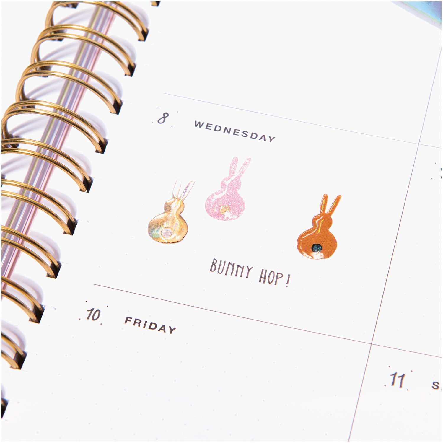 Paper Poetry Gelsticker Bunny Hop Hasen rosa-braun von Rico Design
