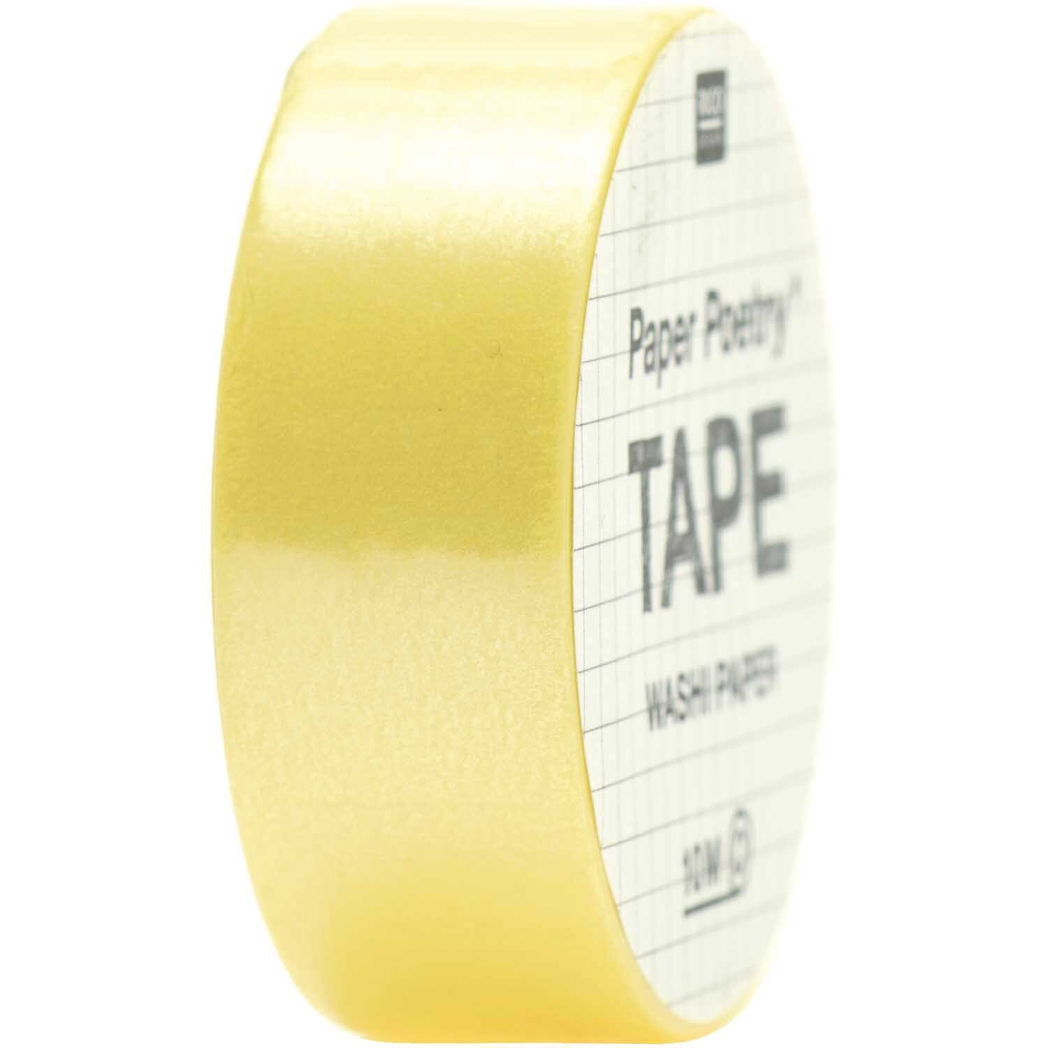 Paper Poetry Tape uni 15mm 10m Farbe Hellgelb von Rico Design