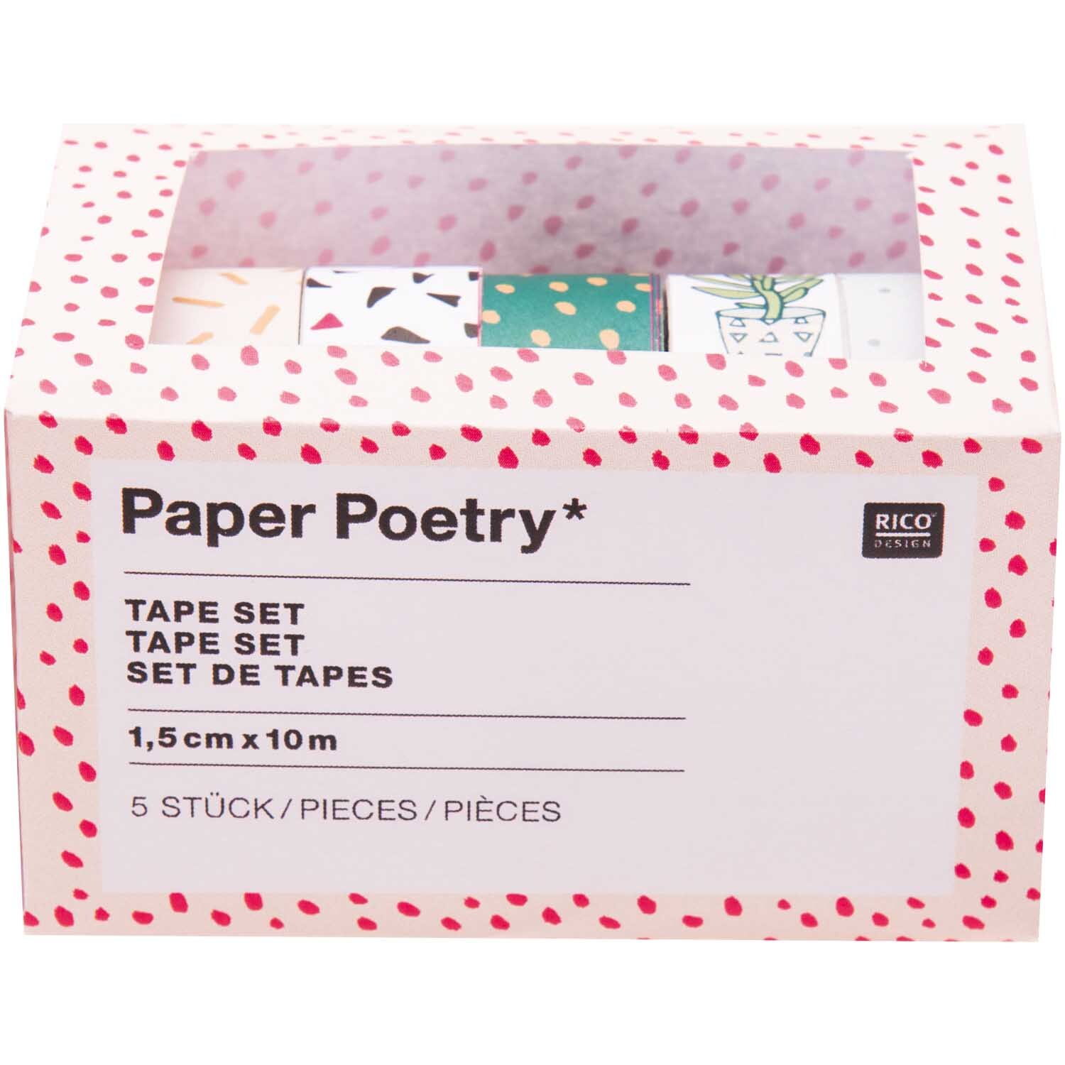 Paper Poetry Tape Set Hygge Plants 5-teilig von Rico Design