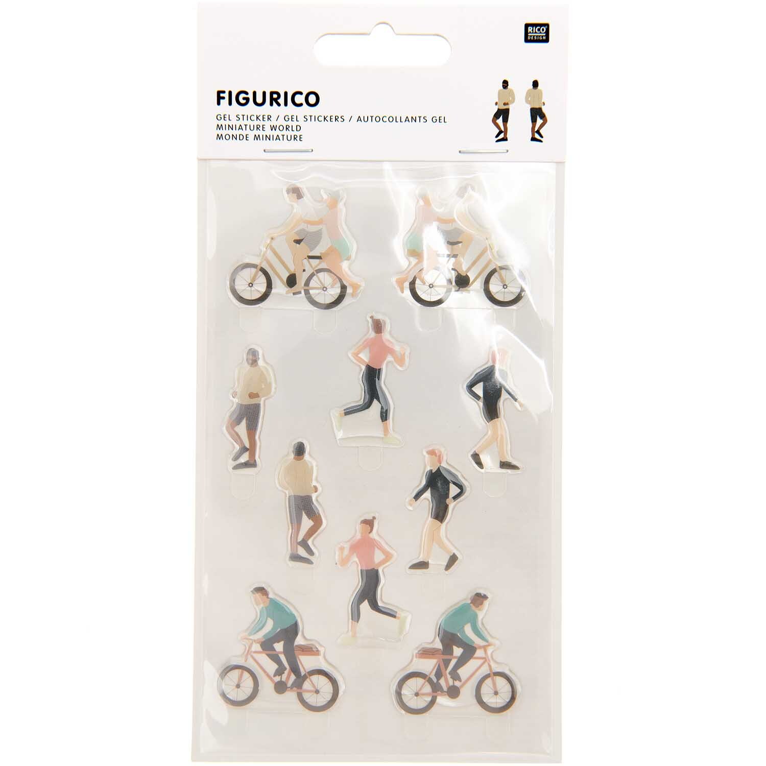 Figurico Gelsticker Radfahrer und Jogger von Rico Design
