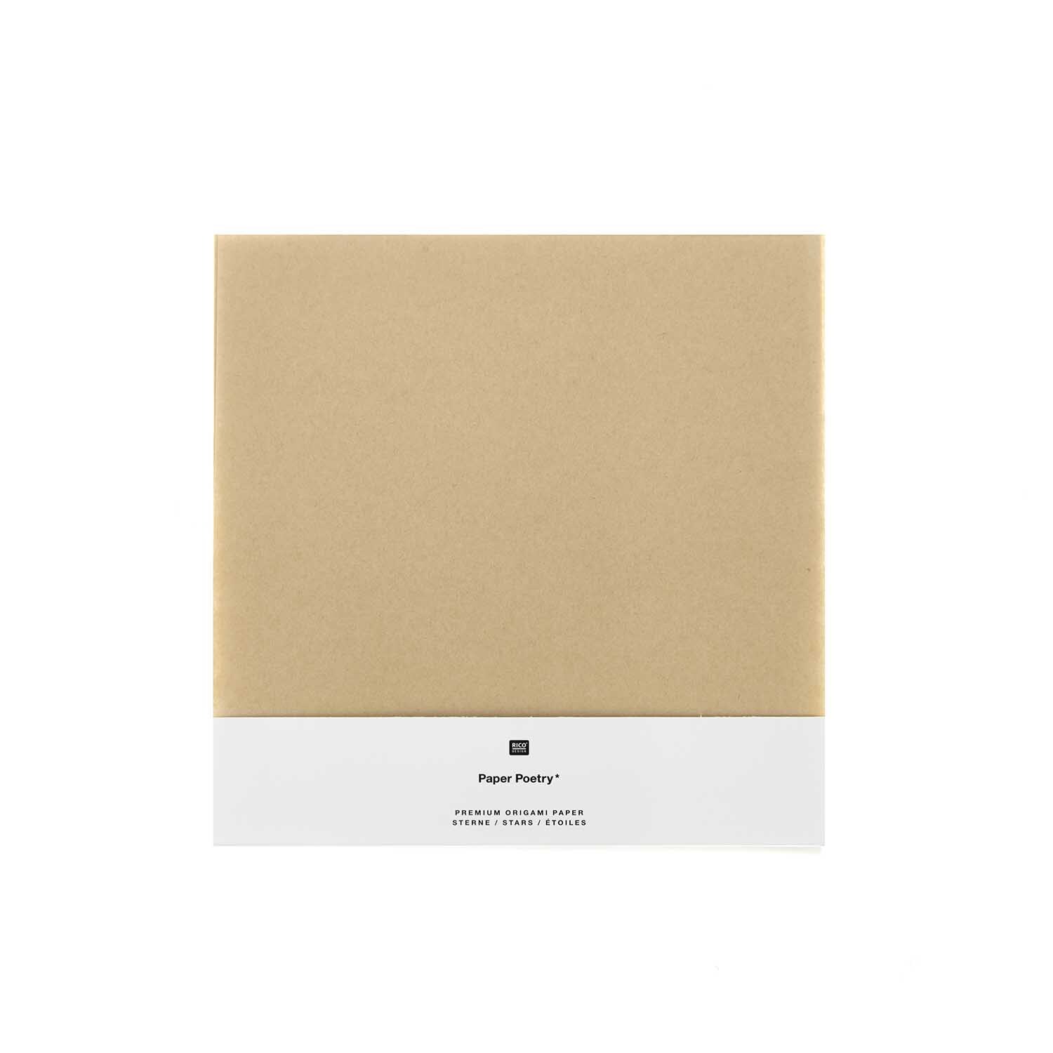 Paper Poetry Bascetta Origamipapier in Beige von Rico Design, 32 Blatt, ideal für kreative Bastelprojekte.