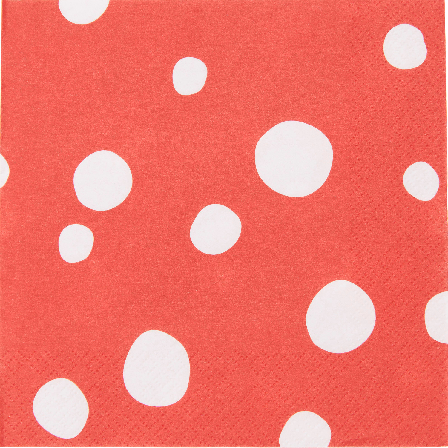 Servietten Fliegenpilz Muster 33x33cm 20 Stück von Rico Design Servietten Fliegenpilz Muster von Rico Design, rot mit weißen Punkten, 33x33cm, 20 Stück.