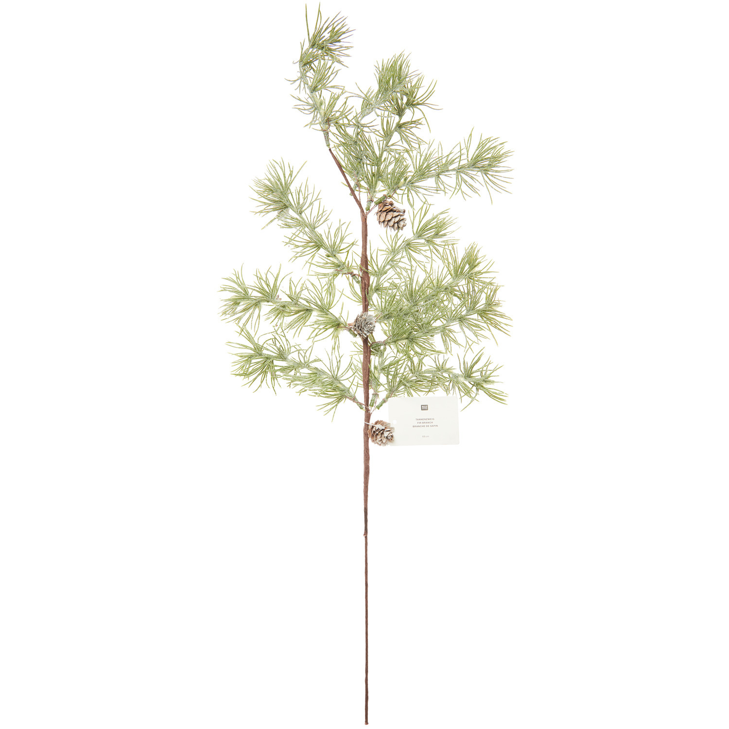 Tannenzweig mit Zapfen geeist 68cm von Rico Design