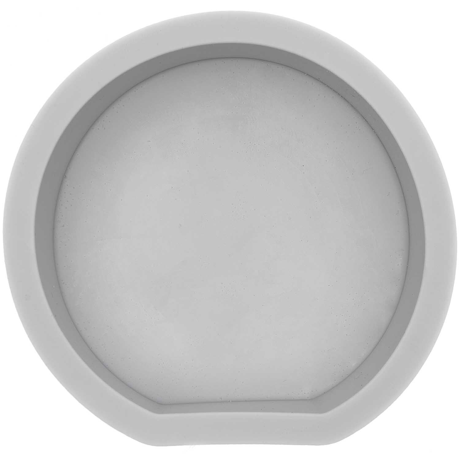 Kerzengießform flach Kreis von Rico Design in Grau, ideal für kreative Kerzenprojekte.