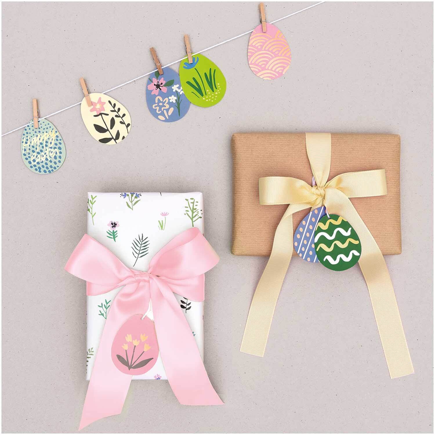 Paper Poetry Papieranhänger Bunny Hop Ostereier Blumen 8 Stück von Rico Design Paper Poetry Papieranhänger Bunny Hop Ostereier mit Blumenmotiven, dekorativ an Geschenken befestigt. Ideal für kreative Geschenkverpackungen.