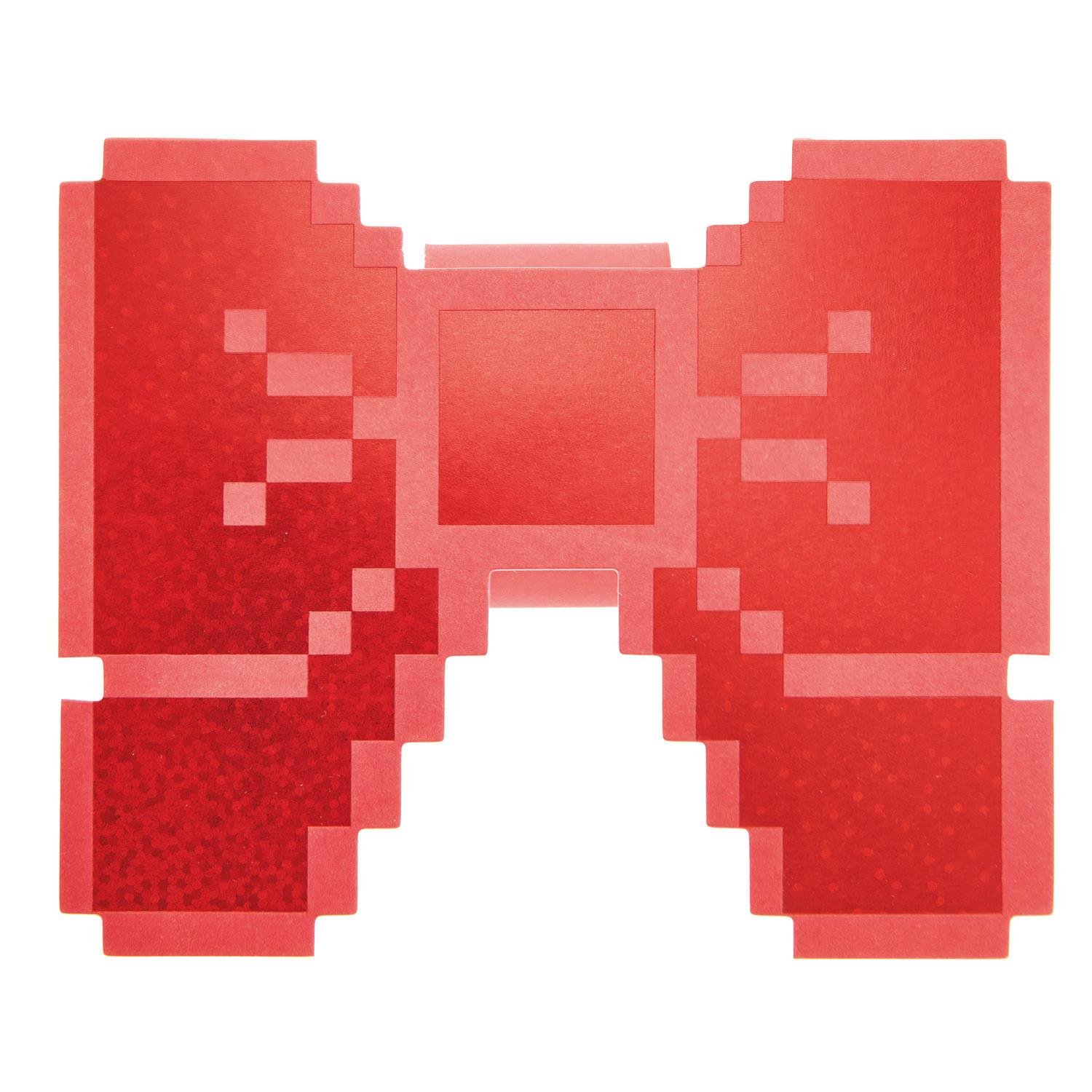 Paper Poetry Serviettenringe Schleifen Pixel in Rot, 12x10cm, 6 Stück, von Rico Design.