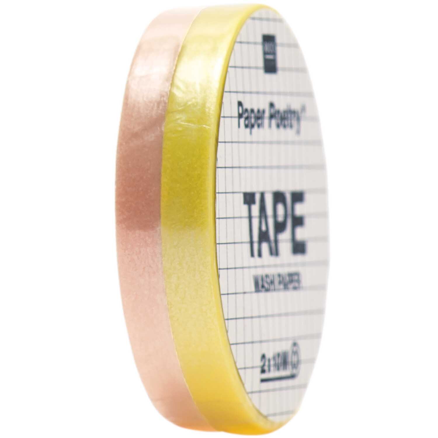 Paper Poetry Tapes uni 5mm 10m 2 Stück Farbe Hellgelb-Rosa von Rico Design