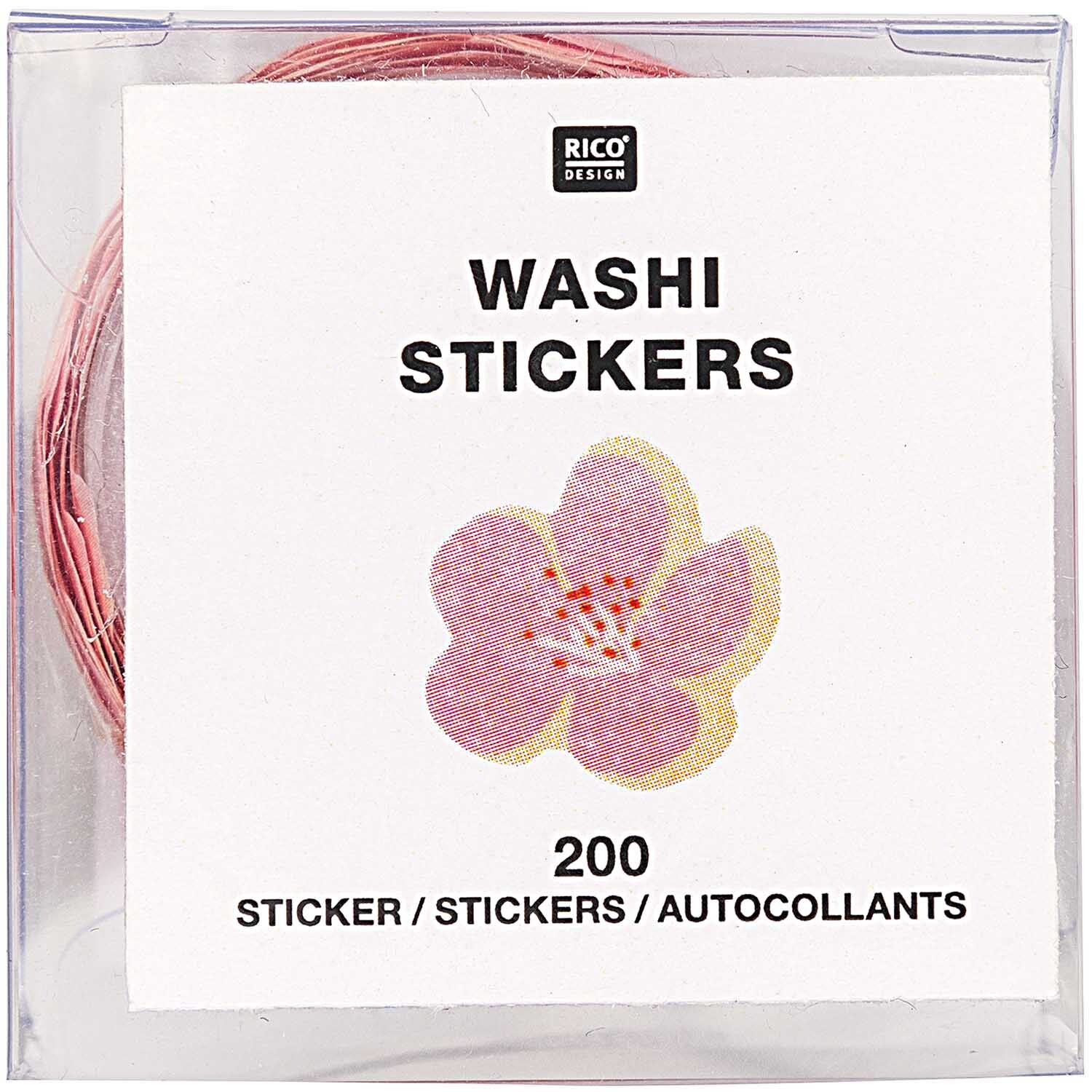 Flower Washi Tape Kirschblüte 200 Sticker von Rico Design