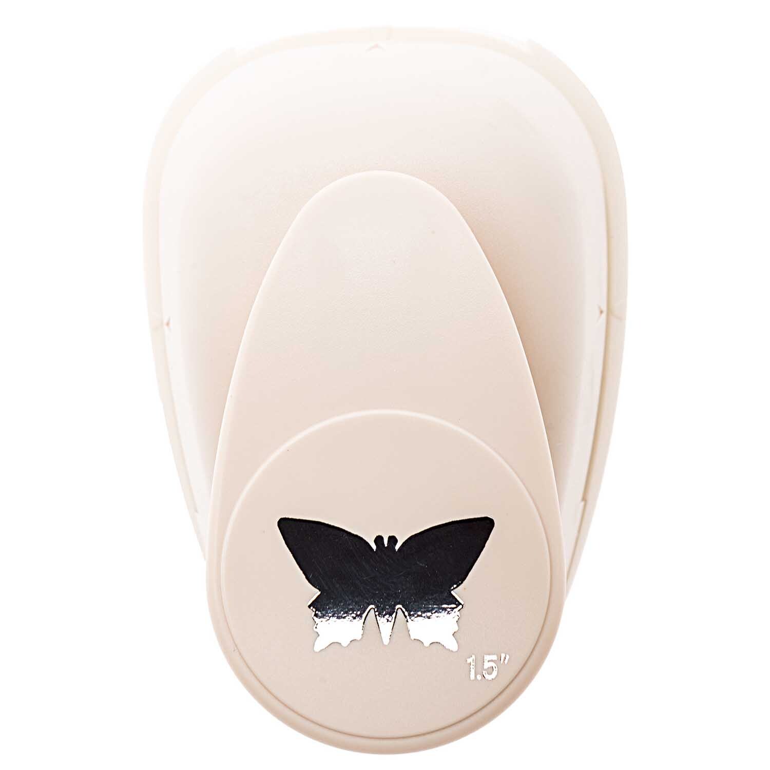 Paper Poetry Stanzer Schmetterling 3,8cm von Rico Design in Beige, ideal für Bastelprojekte.