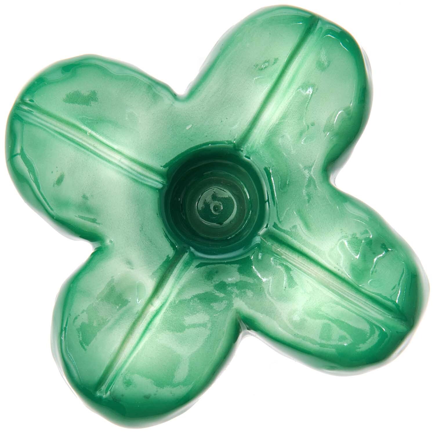 Keramik Kerzenhalter Kleeblatt Ø8,5cm H3cm von Rico Design