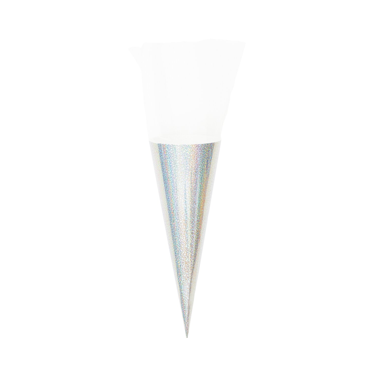 Schultüte Rohling mit Tüllverschluss Irisierend 35cm Farbe Glitter Weiß von Rico Design Schultüte Rohling mit Tüllverschluss, 35cm, irisierend, von Rico Design. Perfekt für kreative Bastelprojekte.