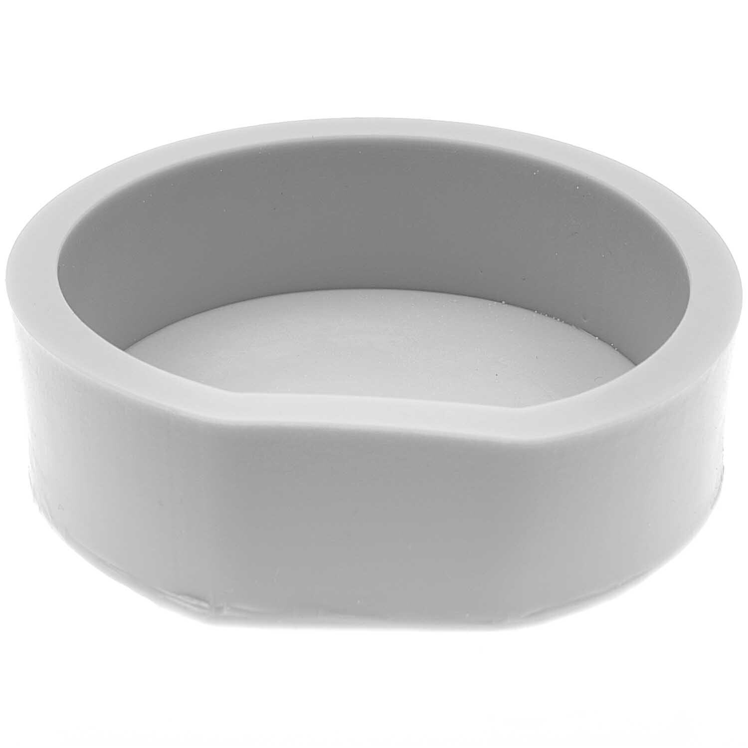 Kerzengießform flach Kreis 100x103x30mm von Rico Design in Grau, ideal für kreative Kerzenprojekte.