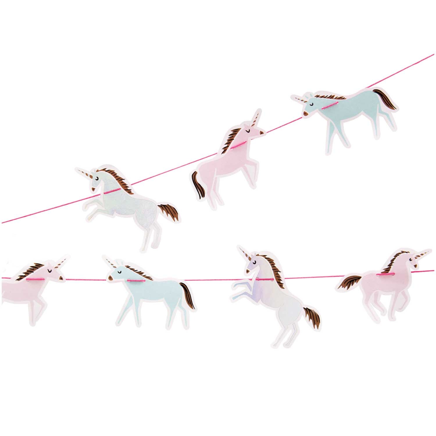 Paper Poetry Girlande Wonderland Einhorn 8 Stück 2m von Rico Design Paper Poetry Girlande Wonderland Einhorn zeigt bunte Einhörner auf einer 2m langen Schnur. Ideal für kreative Dekorationen.