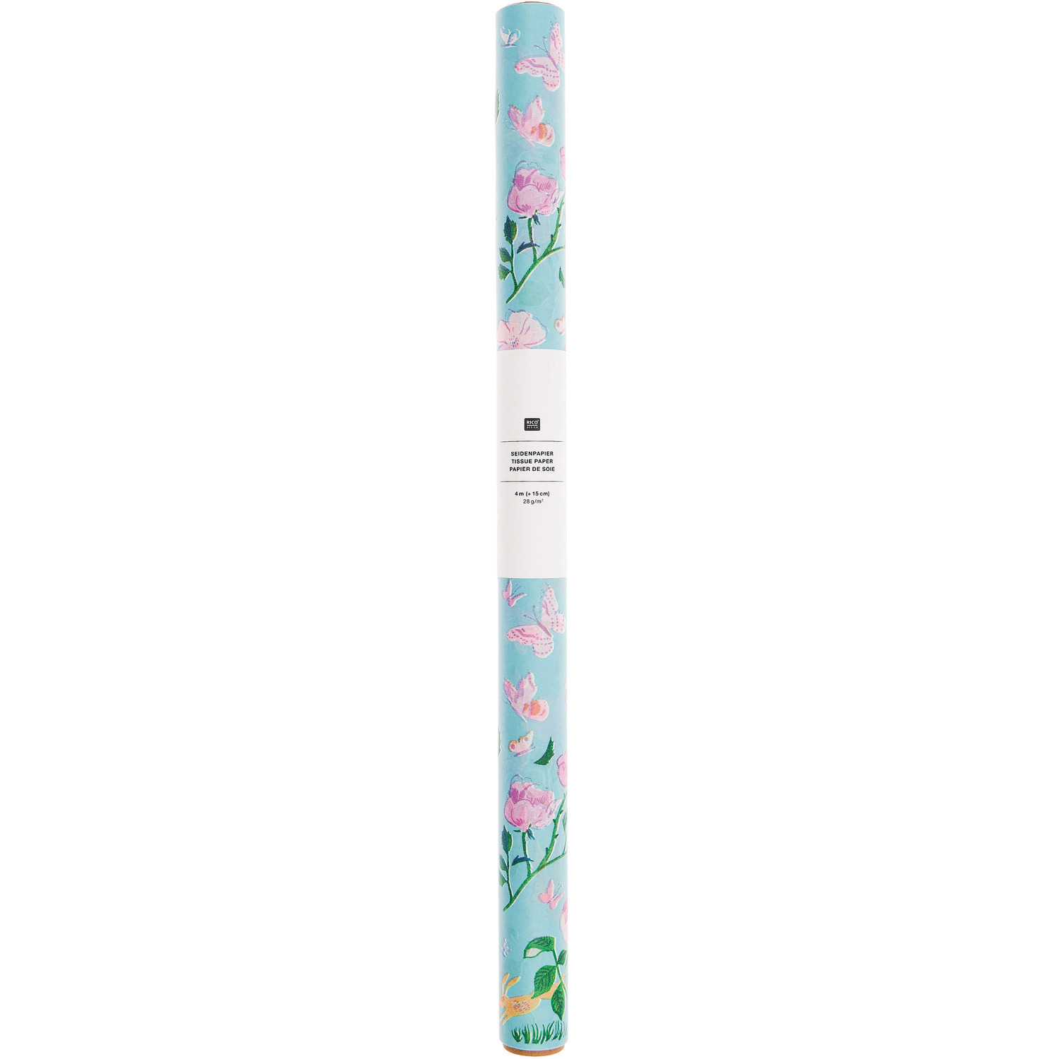 Seidenpapier Frühlingswiese Aquarell  4m 28g/m² von Rico Design