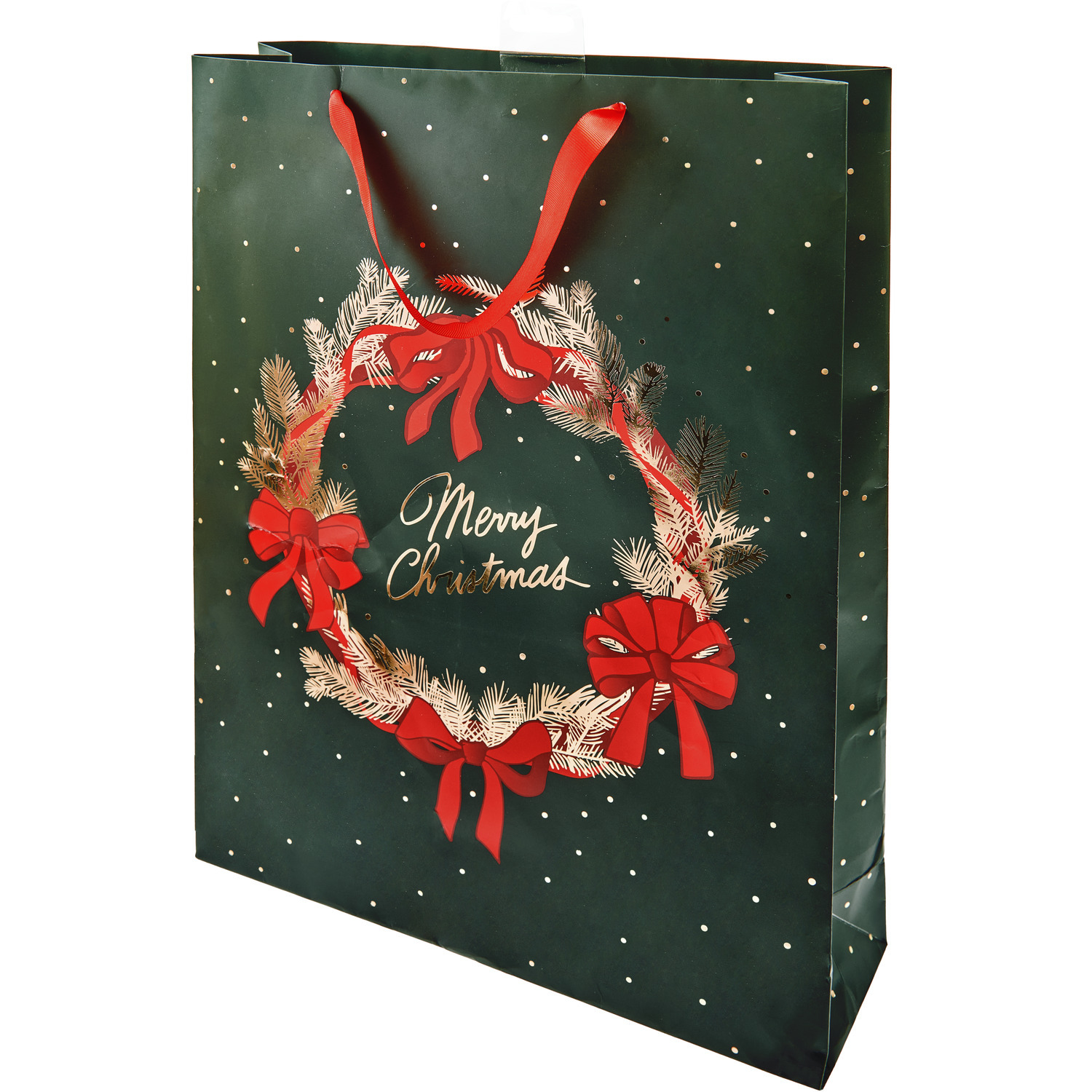 Geschenktüte mit Schleifen Kranz XL 33x45x10cm, 230g/m² von Rico Design